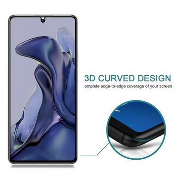 Wigento Handyhülle Für Xiaomi Mi 11T / 11T Pro 3D LCD Display 0,2 mm H9 Privacy Hart Glas Schwarz Neu