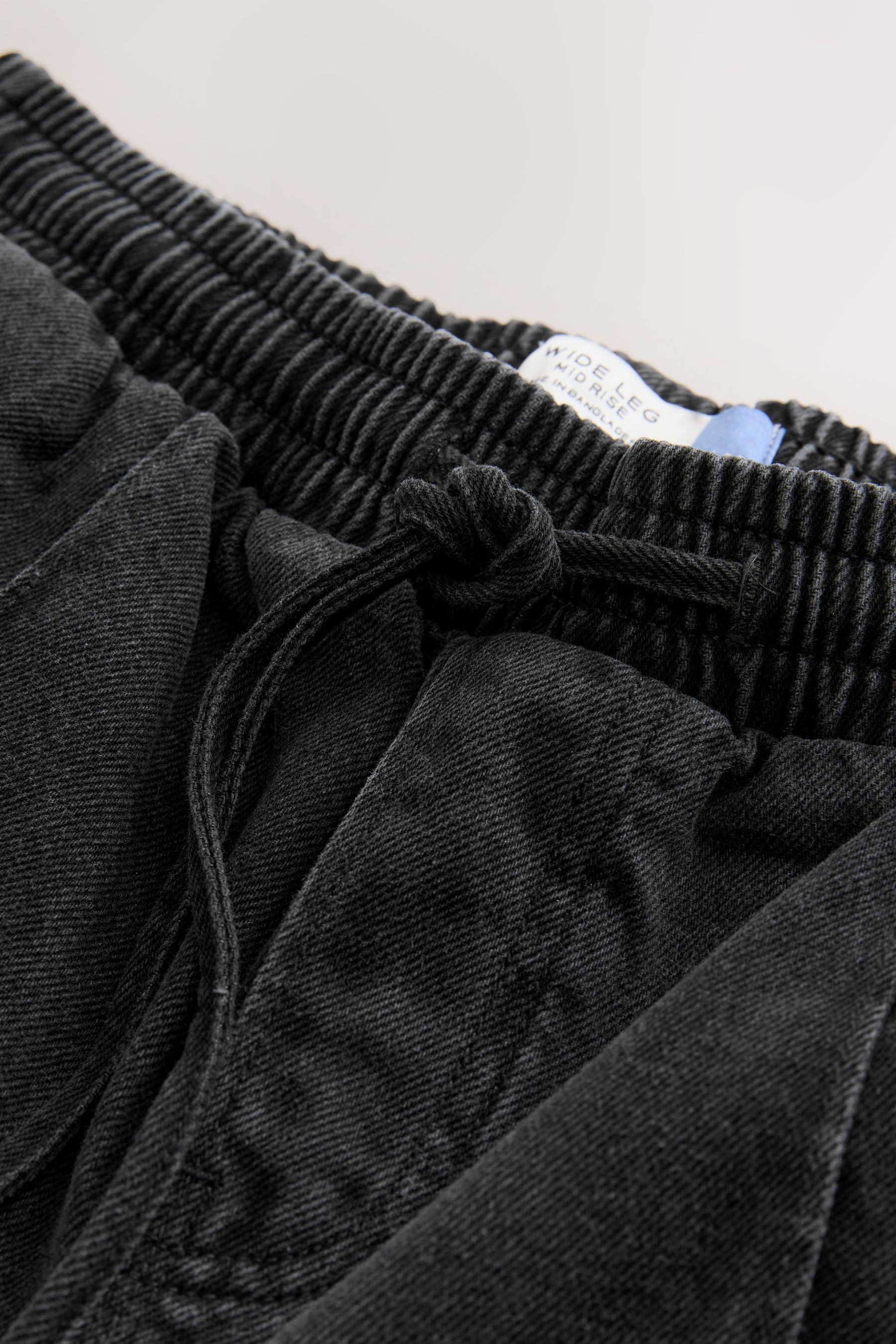 Next Weite Jeans Denim-Jogginghose mit Biesen und weitem Bein (1-tlg)
