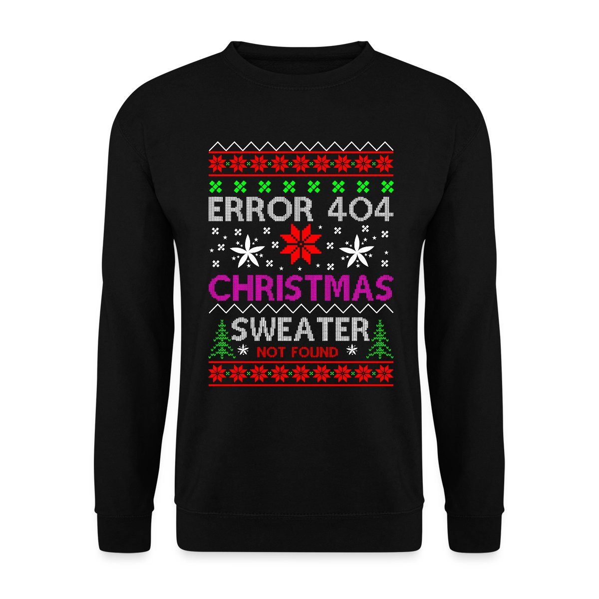 Sweatshirt Error 404 Ugly Christmas IT Nerd Geschenk Unisex Pullover