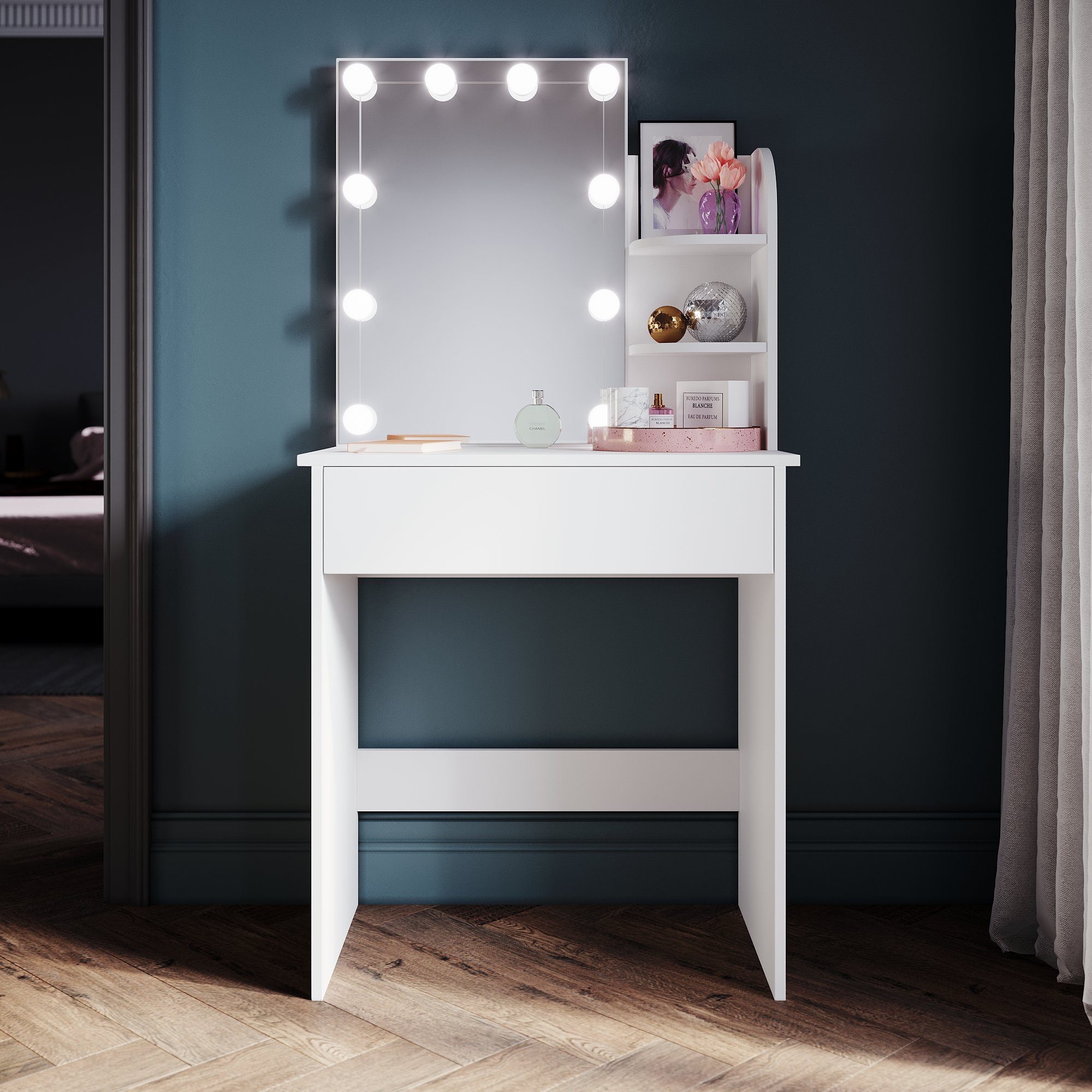 SONNI Schminktisch Schminktisch mit dreifarbig beleuchtetem Schminkspiegel, günstig online kaufen