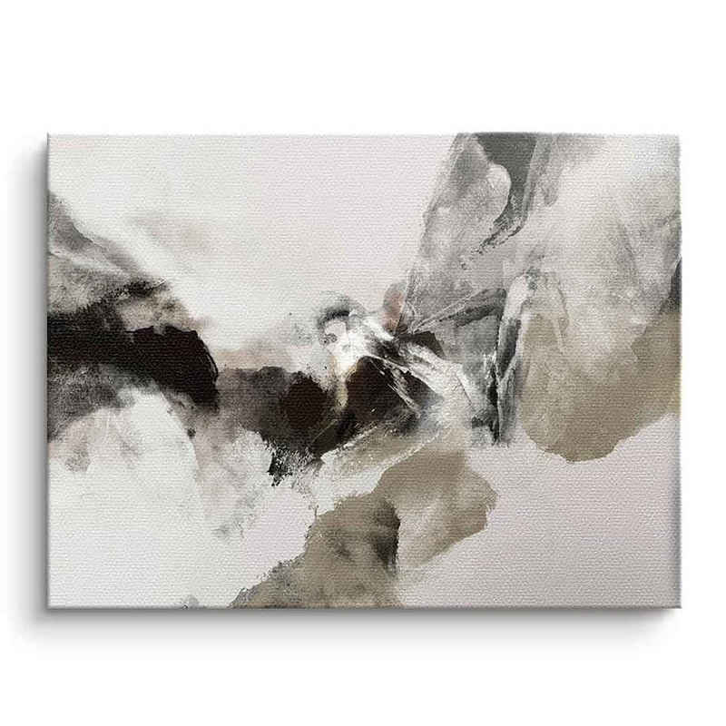 DOTCOMCANVAS® Leinwandbild Vision of the Peak, Leinwandbild weiß beige moderne abstrakte Kunst Druck Wandbild