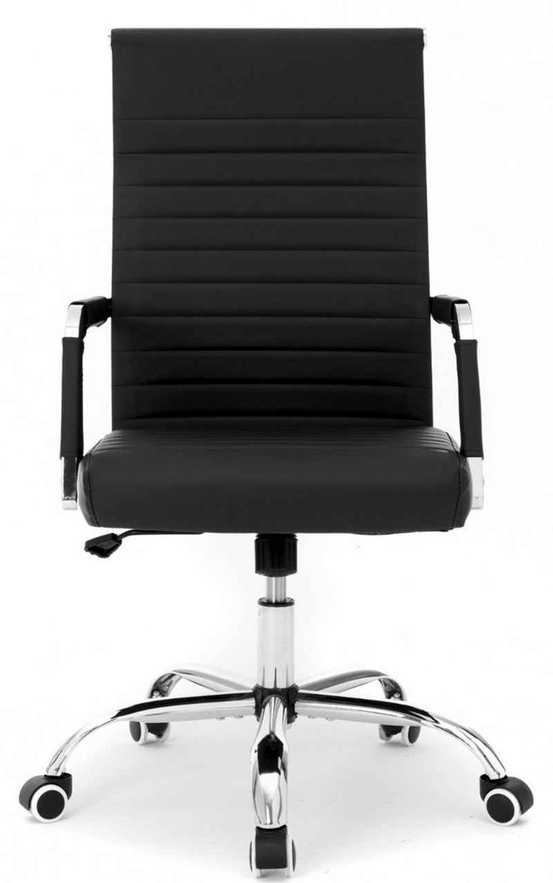 TechnoCLEAN Bürostuhl Bürostuhl Kunst-Leder Light Premiumchair grau