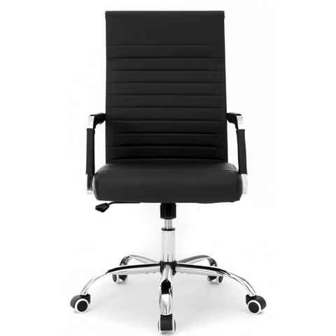 TechnoCLEAN Bürostuhl Bürostuhl Kunst-Leder Light Premiumchair grau