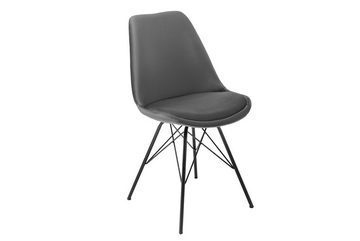 riess-ambiente Stuhl SCANDINAVIA MEISTERSTÜCK grau / schwarz (Einzelartikel, 1 St), Esszimmer · Samt · Metall · Modern Design