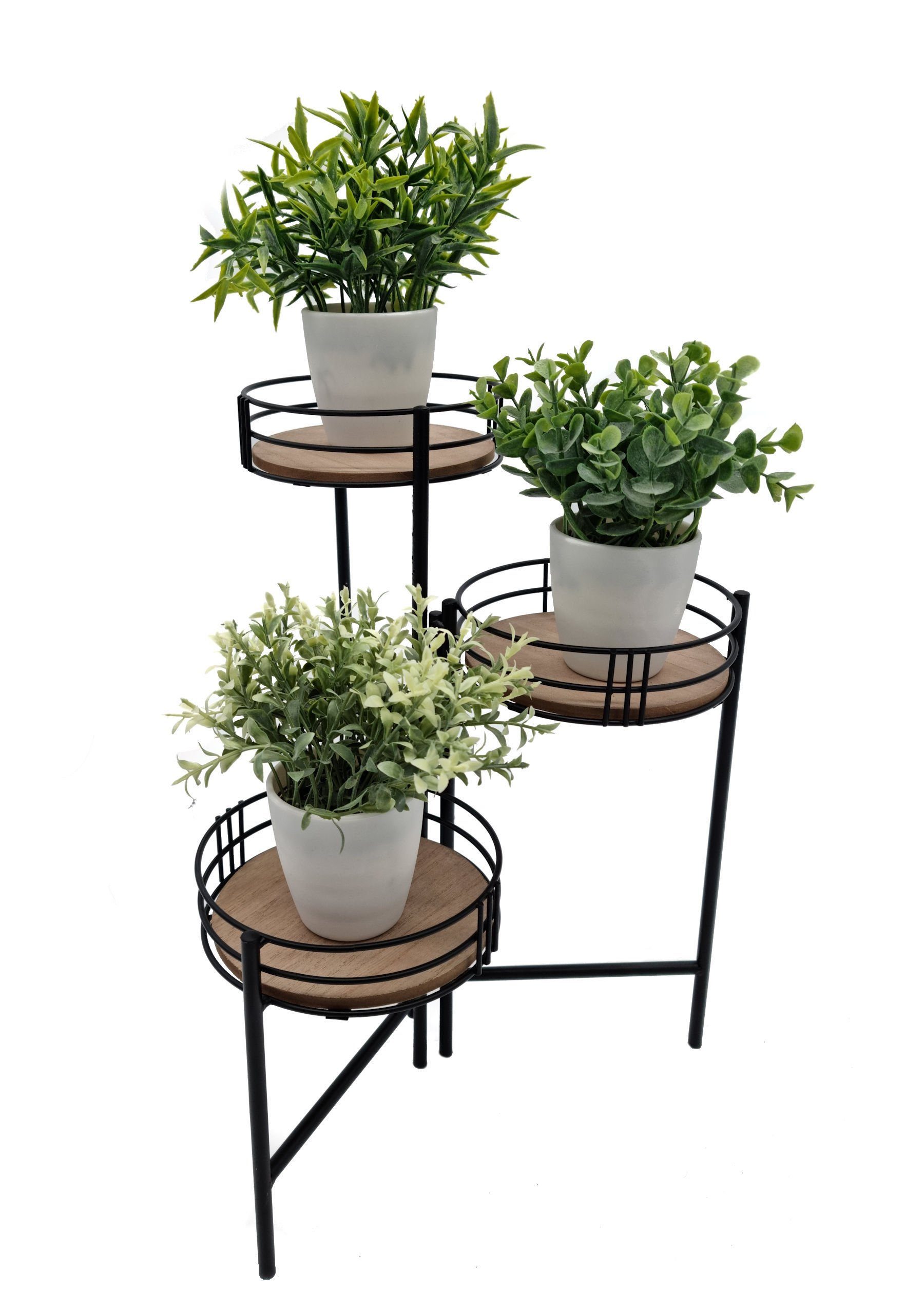 Spetebo Blumenständer Metall Blumentopfständer schwarz - günstig online kaufen