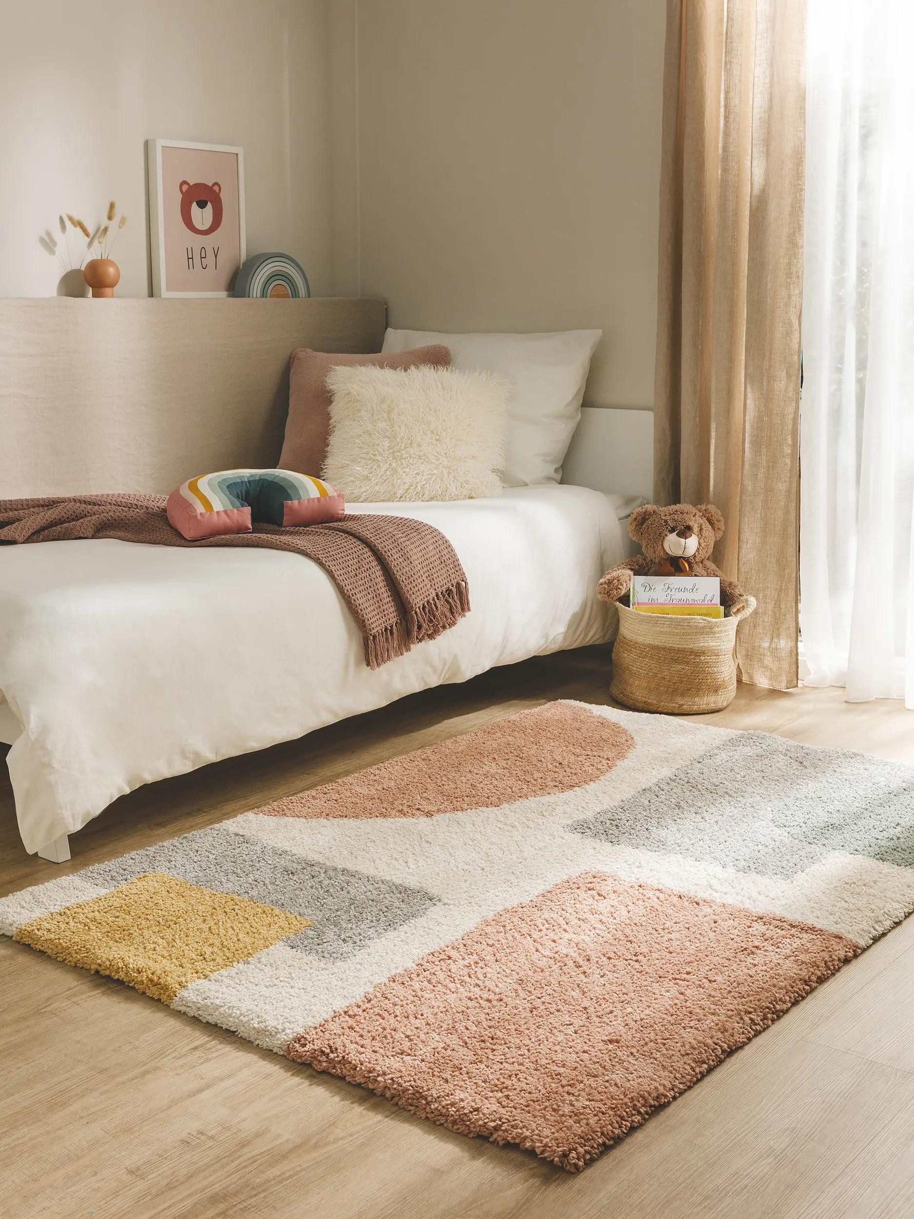 benuta Kinderteppich Gobi, rechteckig, Höhe: 21 mm, Teppich Wohnzimmer, Schlafzimmer, Esszimmer, Flur, Kunstfaser, Cozy