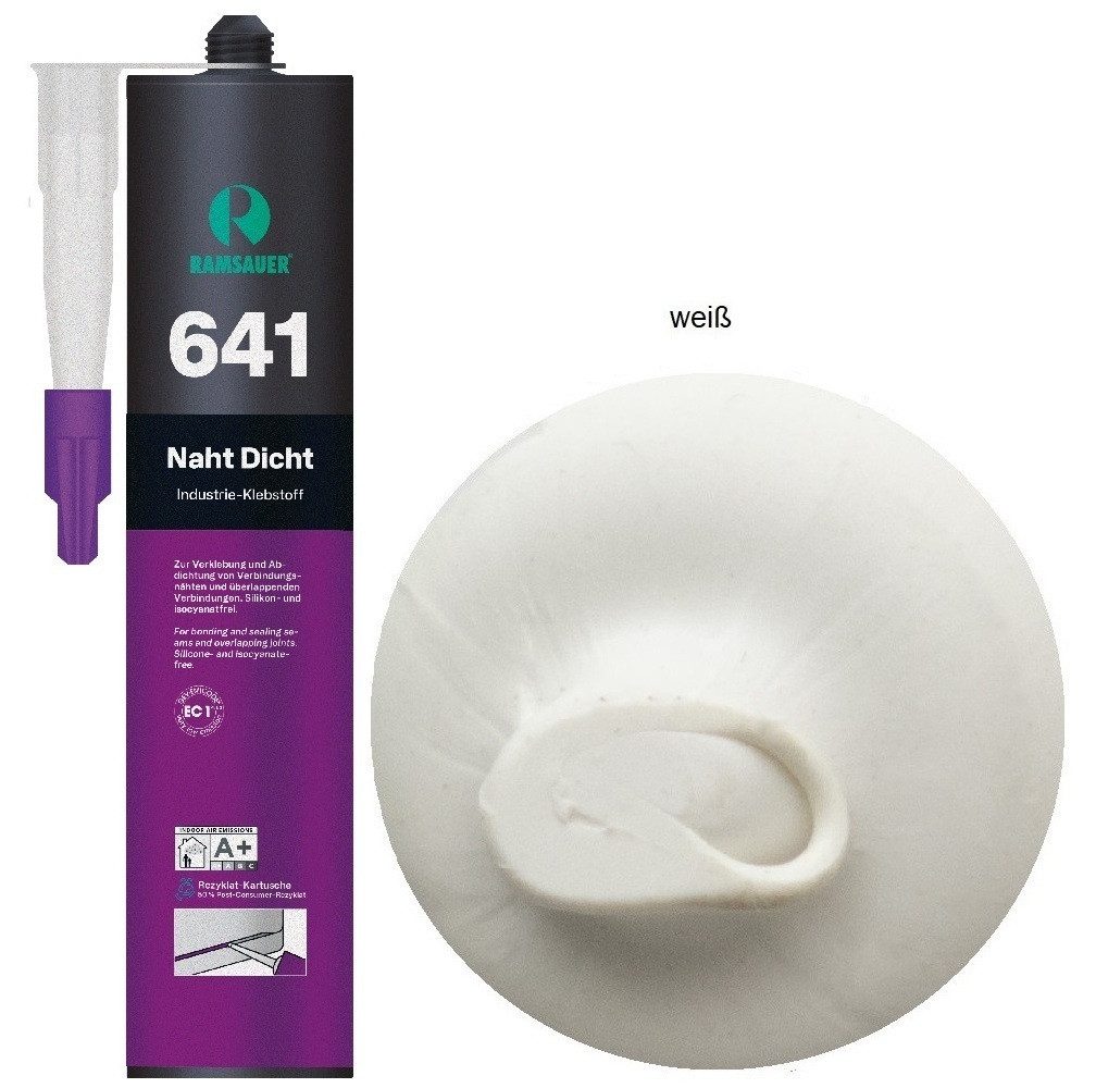 Ramsauer Klebstoff Ramsauer 641 Naht Dicht Hybrid Polymer Klebstoff 450g Kartusche, gebrauchsfertig