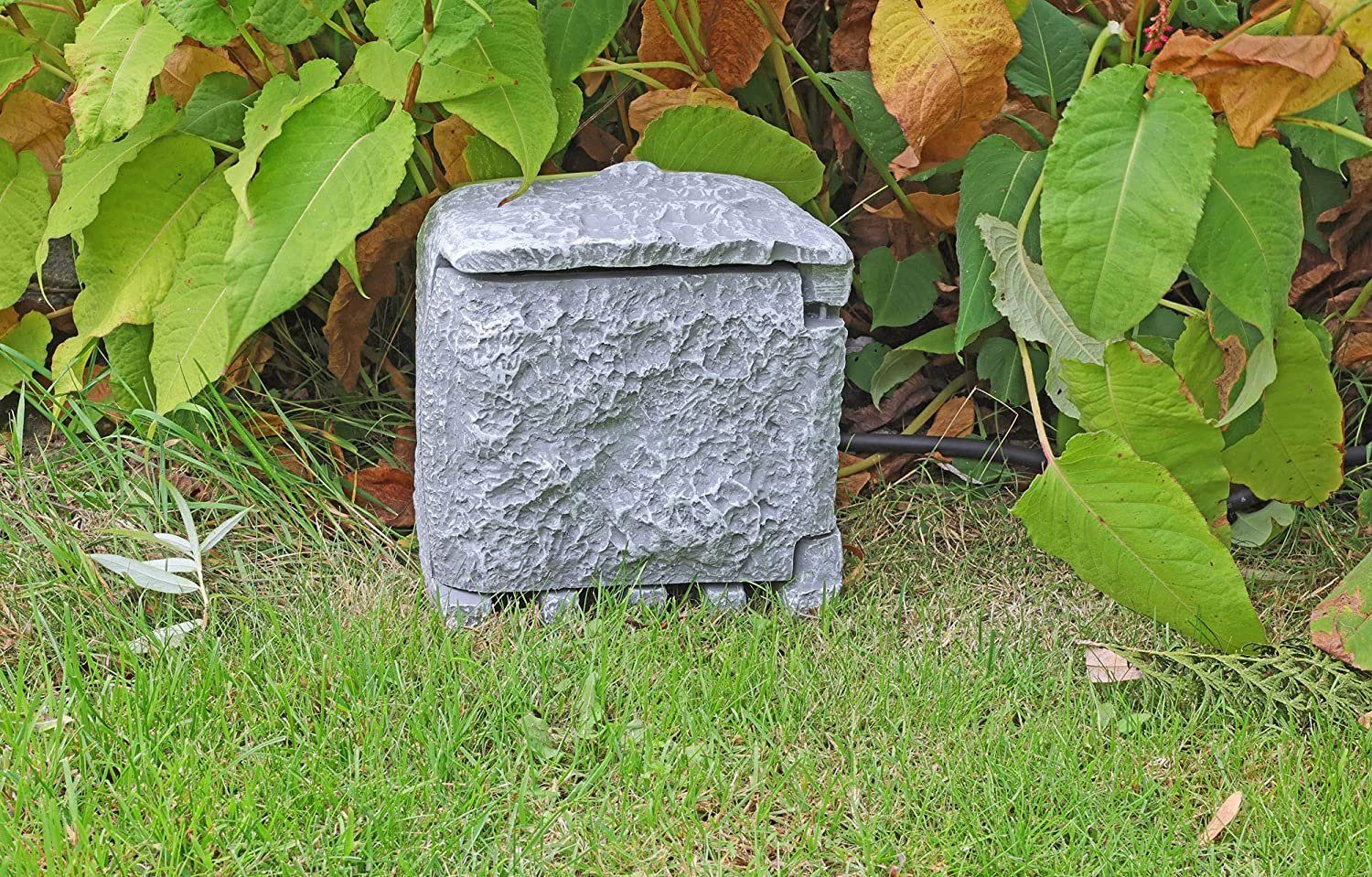 ChiliTec Gartensteckdose ChiliTec Gartensteckdose Außensteckdose 4-fach 5m Kabel I Stein-Optik