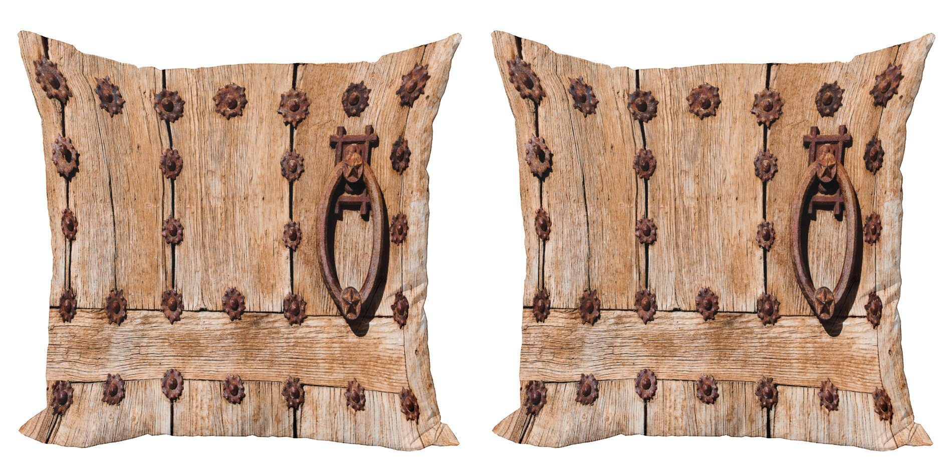 Kissenbezüge Modern Accent Doppelseitiger Digitaldruck, Abakuhaus (2 Stück), Mittelalterlich Rusty Spanisch Eingang