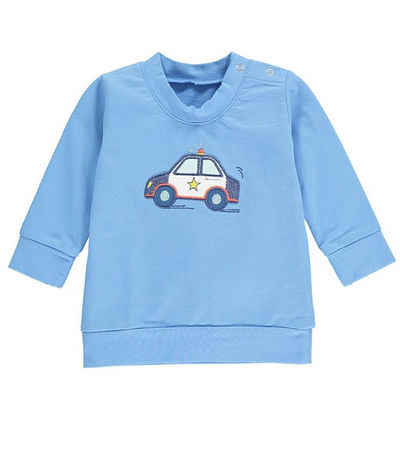 lamino Rundhalsshirt lamino Pullover niedliches Kinder Sweatshirt mit coolem Polizei-Aufdruck Freizeit-Pulli Blau