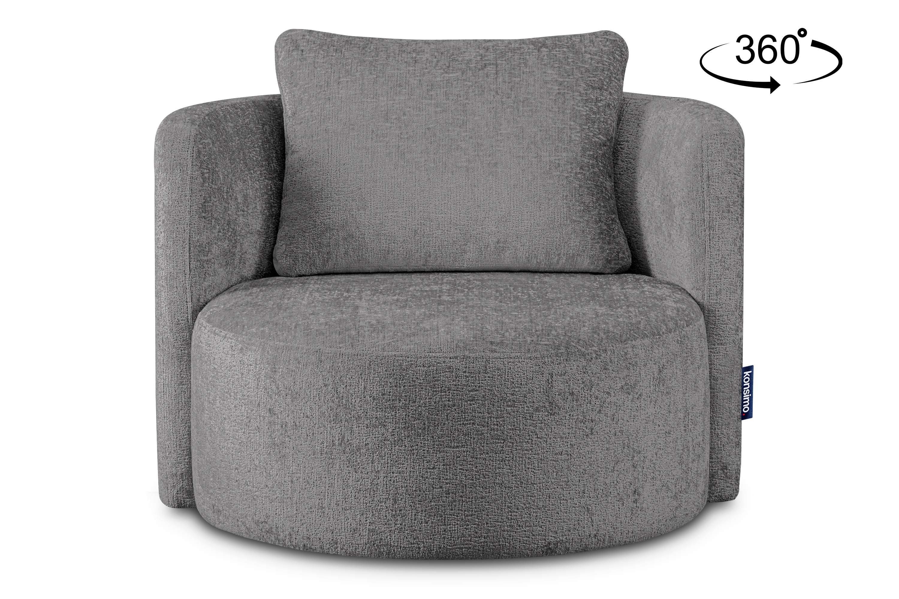 KONSIMO® Drehsessel Loungesessel RAGGI, mit 360° günstig online kaufen