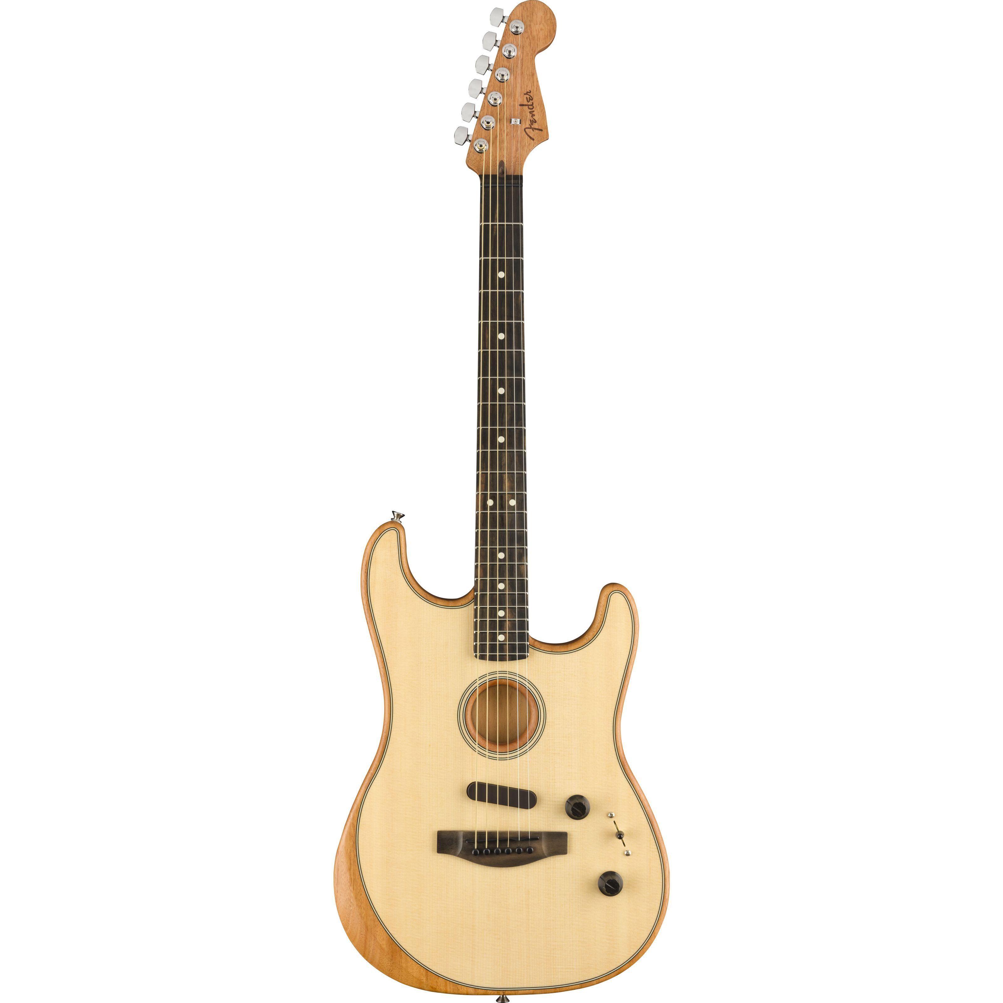 Fender Westerngitarre, Westerngitarren, Andere Bauformen, AM Acoustasonic Stratocaster Natural - Westerngitarre