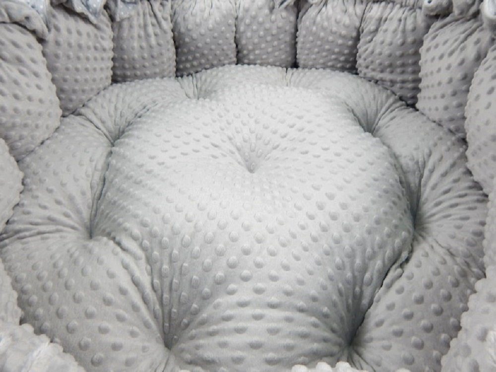 Möbel Babymöbel Loolay Bettnestchen ENGELSNEST Giant Babykokon + 3x Kissen XXXL Nestchen Ø90cm Krabbledecke Ø155cm KINGSIZE MINK
