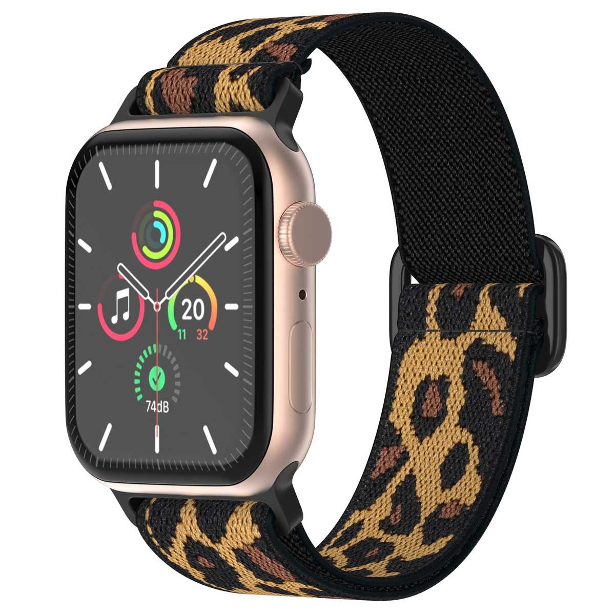 imoshion Smartwatch-Armband imoshion Elastisches Nylonarmband für Apple Watch, 44/45/46/49 mm - L