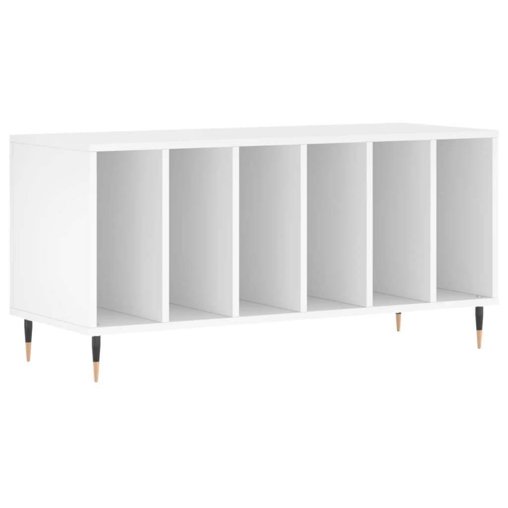 vidaXL Media-Regal Plattenschrank Weiß 100x38x48 cm Holzwerkstoff, 1-tlg.