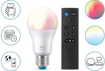 WiZ »White&Color 60W E27 Standardf Tunable matt wirelessdim 2er« LED-Leuchtmittel, E27, Farbwechsler