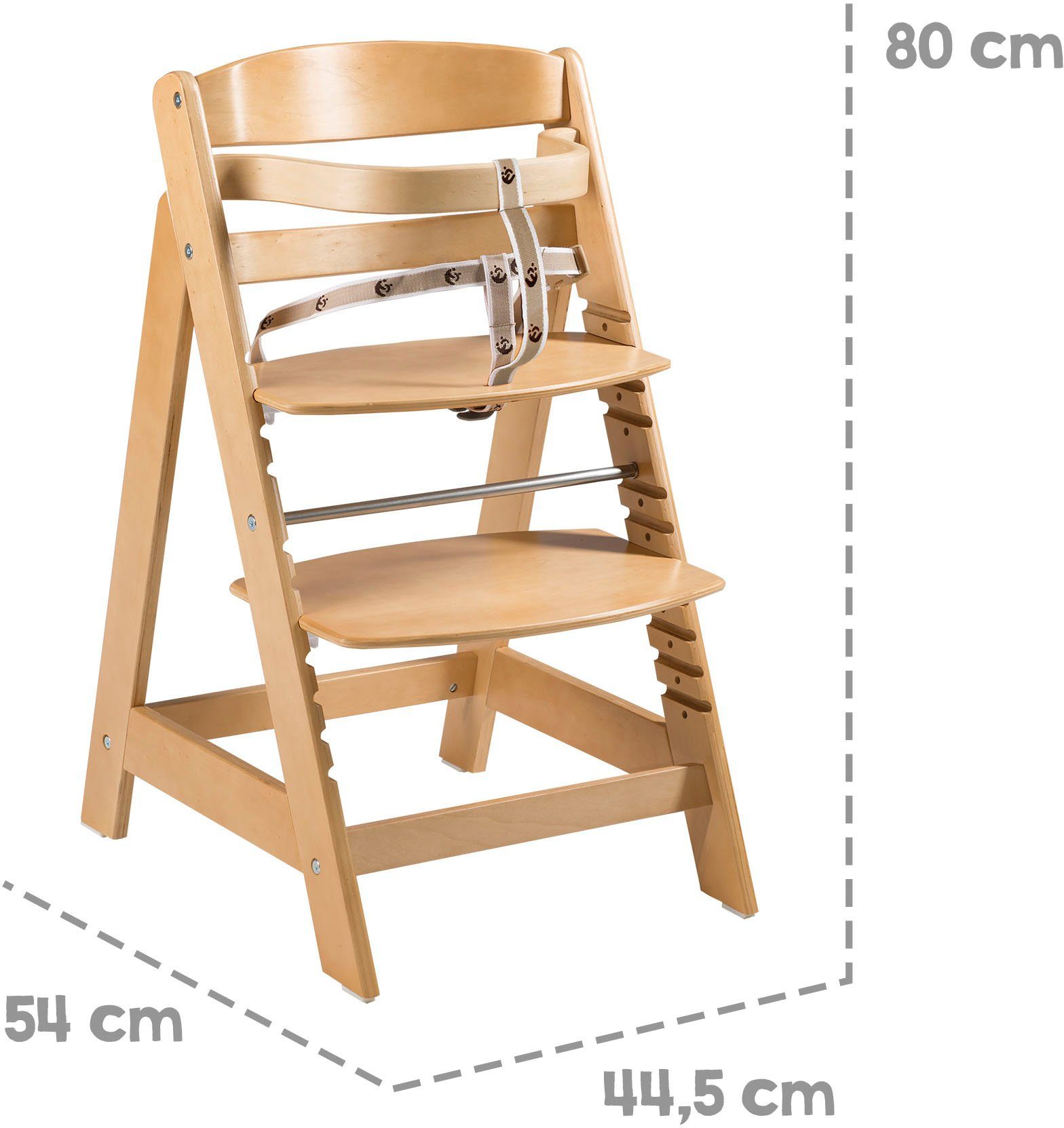 roba® Hochstuhl Treppenhochstuhl Sit Holz Up aus natur, Click