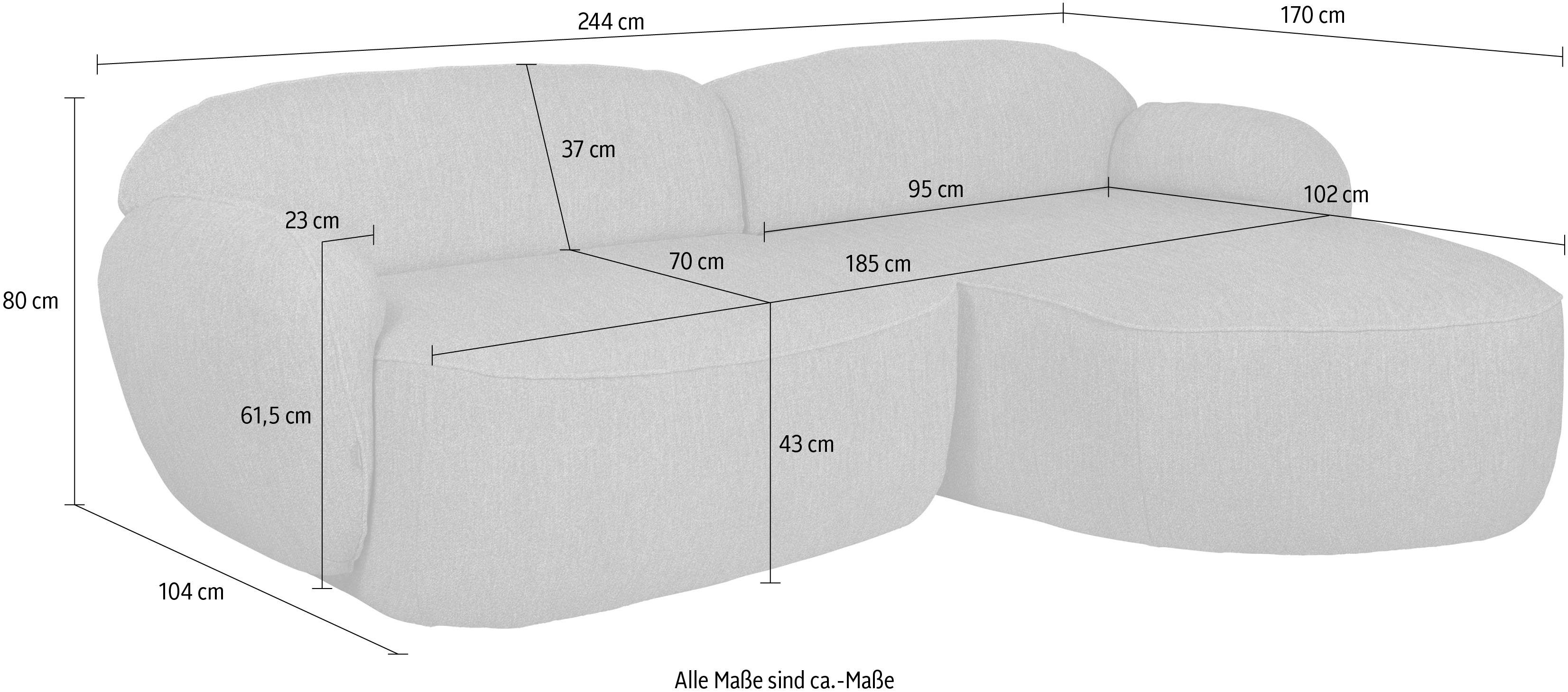 Ecksofa Memoryschaum, Design durch Bubble, im skandinavischen furninova komfortabel