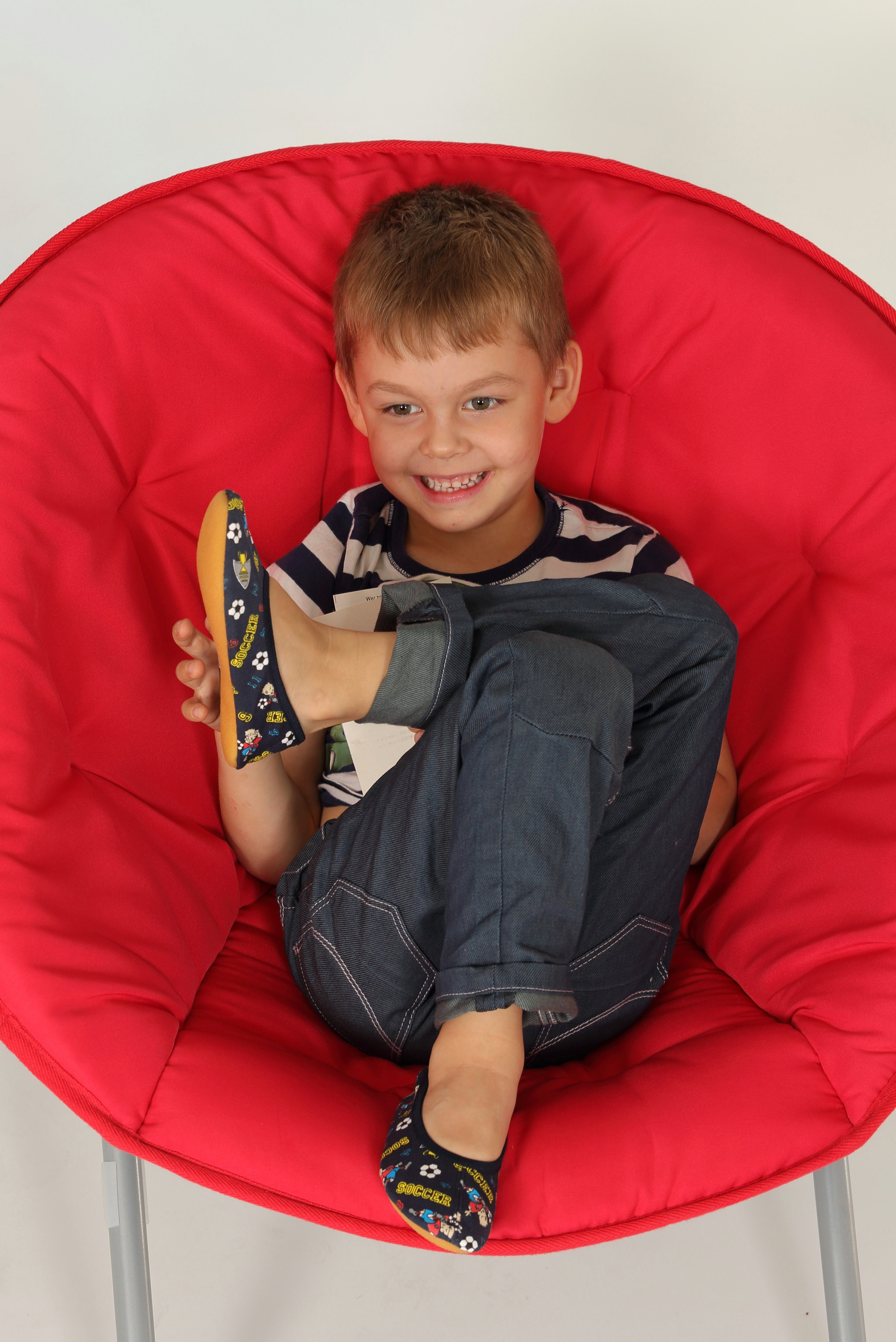 Beck Schläppchen Soccer Gymnastikschuh (mit rutschfester Gummisohle) aus Naturkautschuk, atmungsaktive Baumwolle