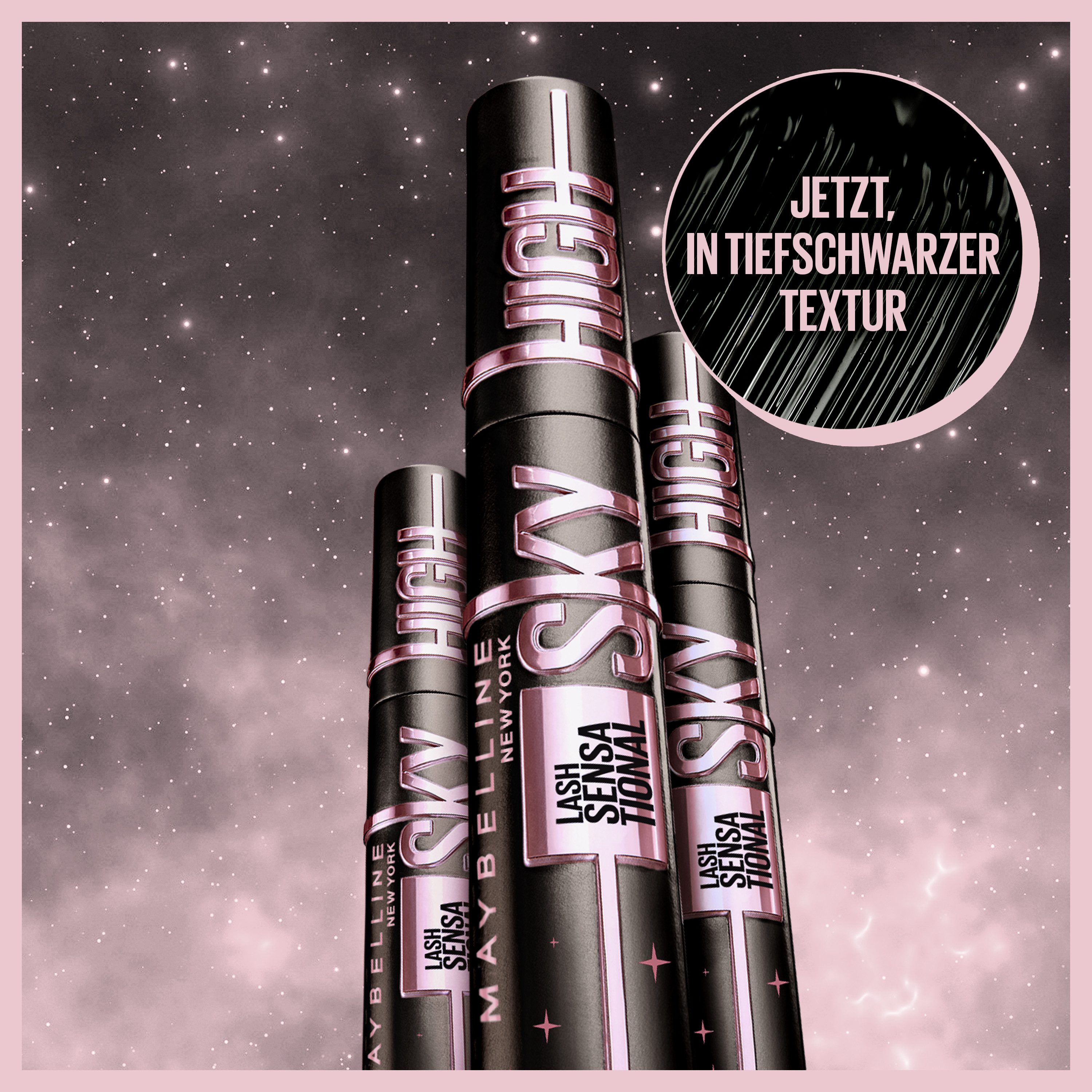 MAYBELLINE NEW YORK Mascara Lash Sensational Sky High DP, mit kosmisch schwarzem Effekt – Bild 4 von 5