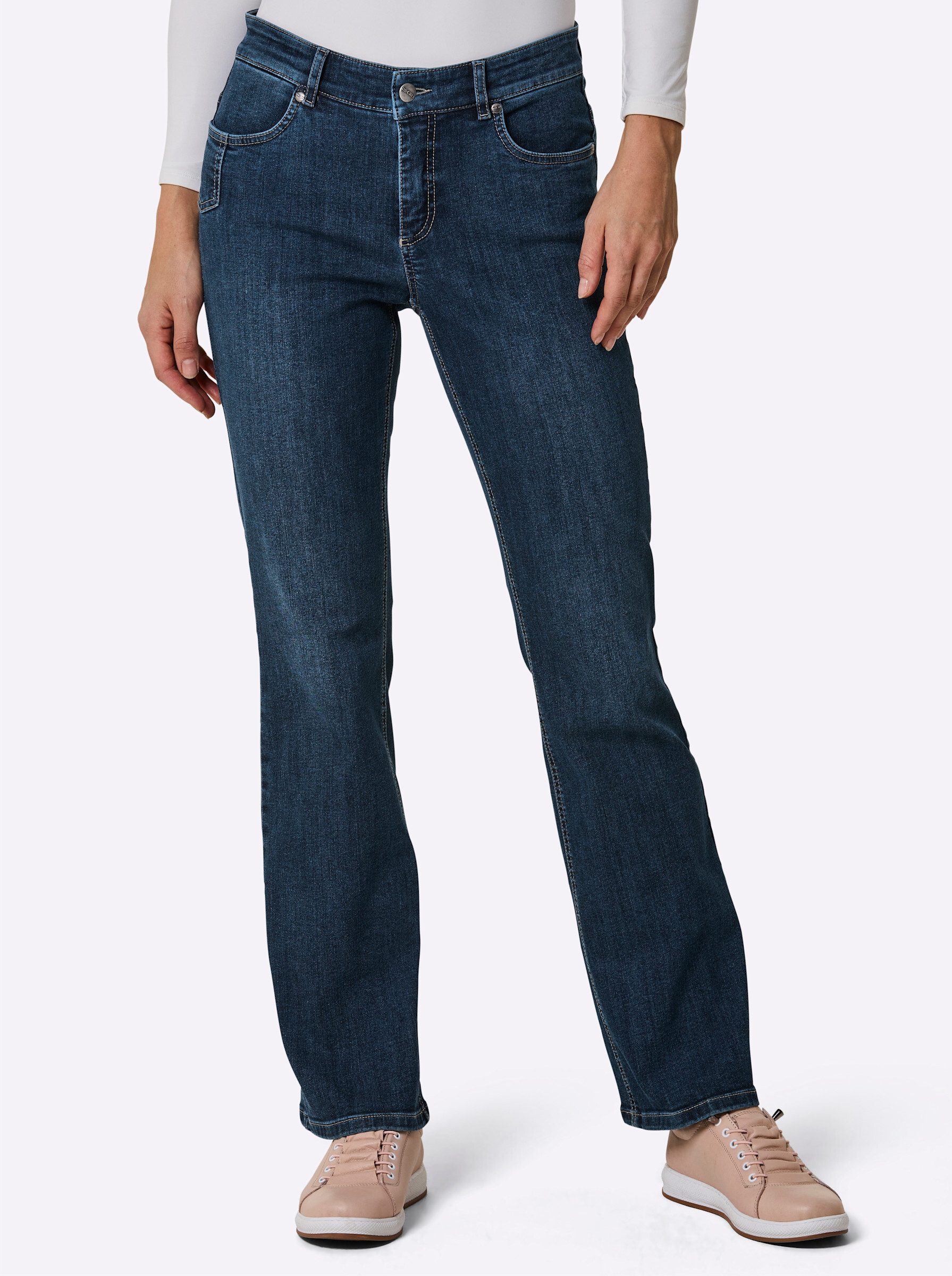 ascari Bequeme Jeans Edel-Jeans leicht vertieft