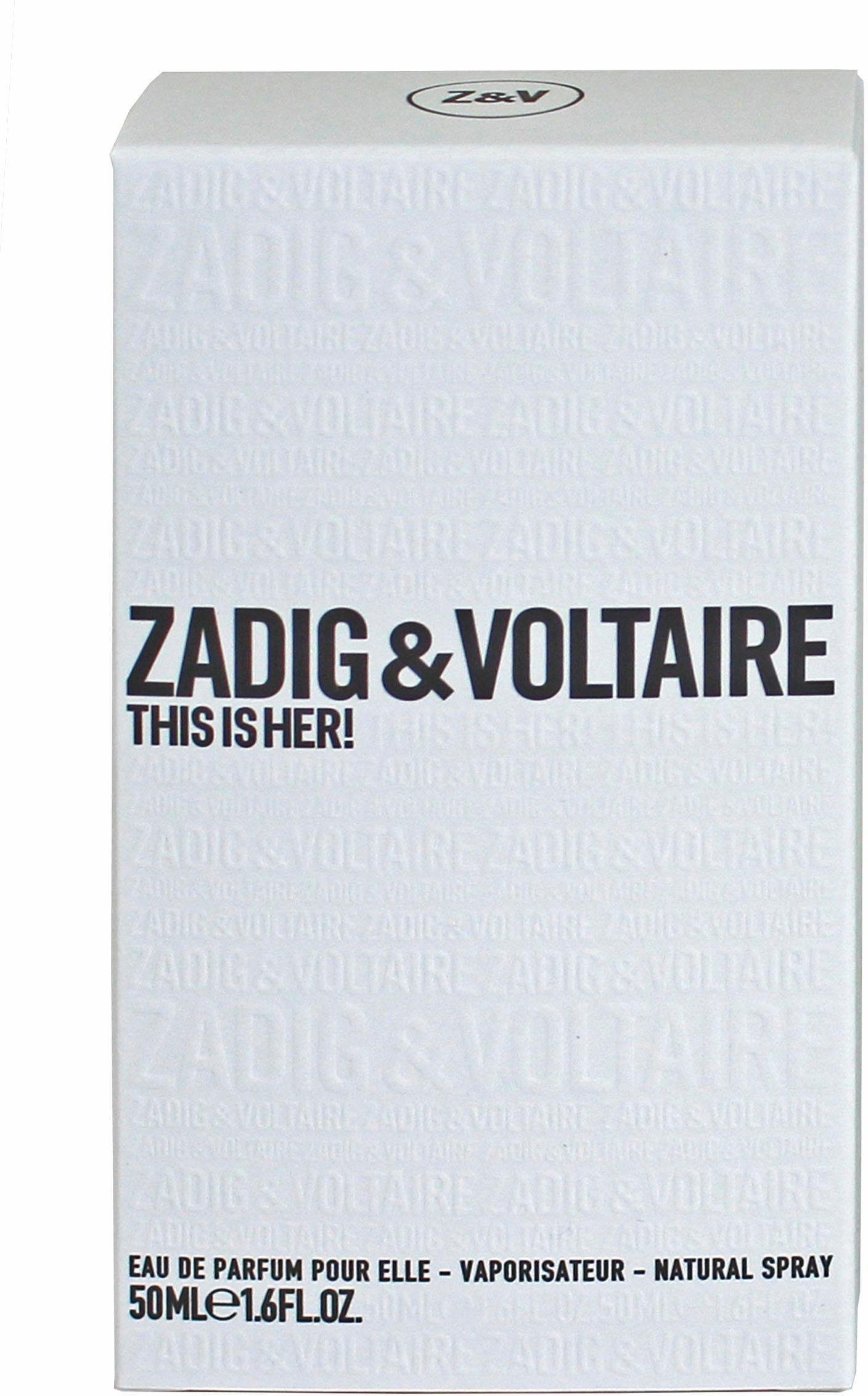 ZADIG & VOLTAIRE Eau de Parfum This Is Her, Glasflakon, Parfüm EDP, Damenduft