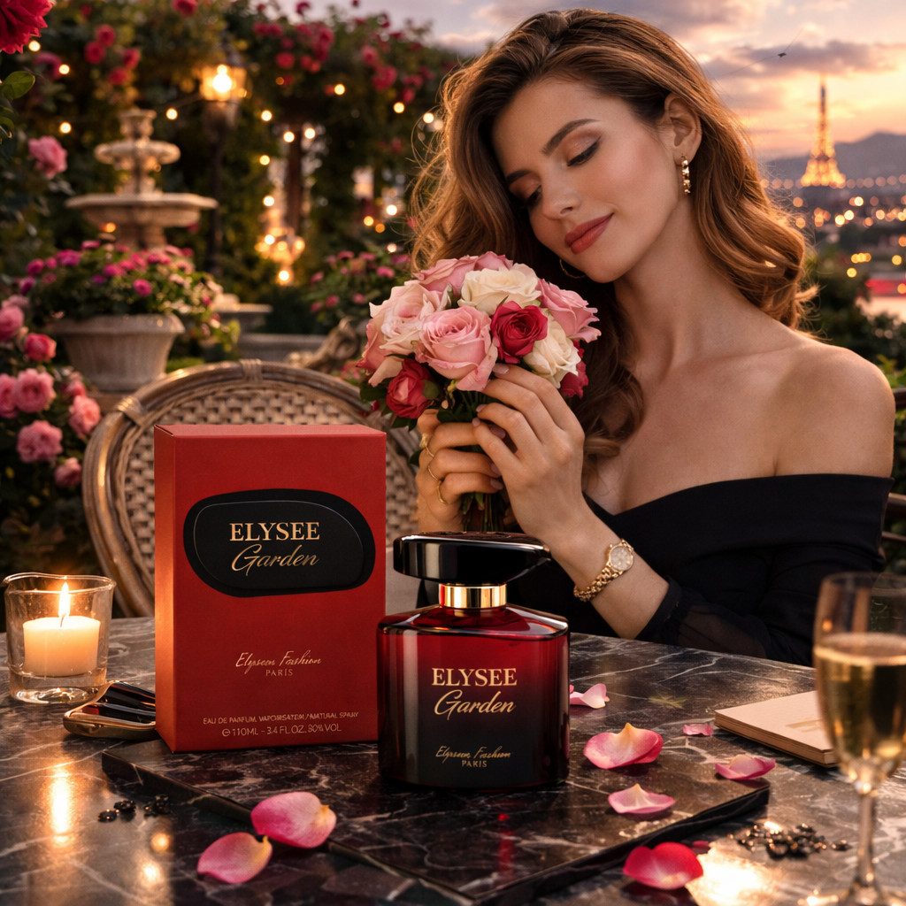 Elysees Fashion Paris Eau de Parfum Elysee Garden Damenduft, Blumig, Fruchtig, Holzig, aus Paris 100 ml, 1-tlg., Hergestellt in Paris, Langanhaltend, Verführerisch.