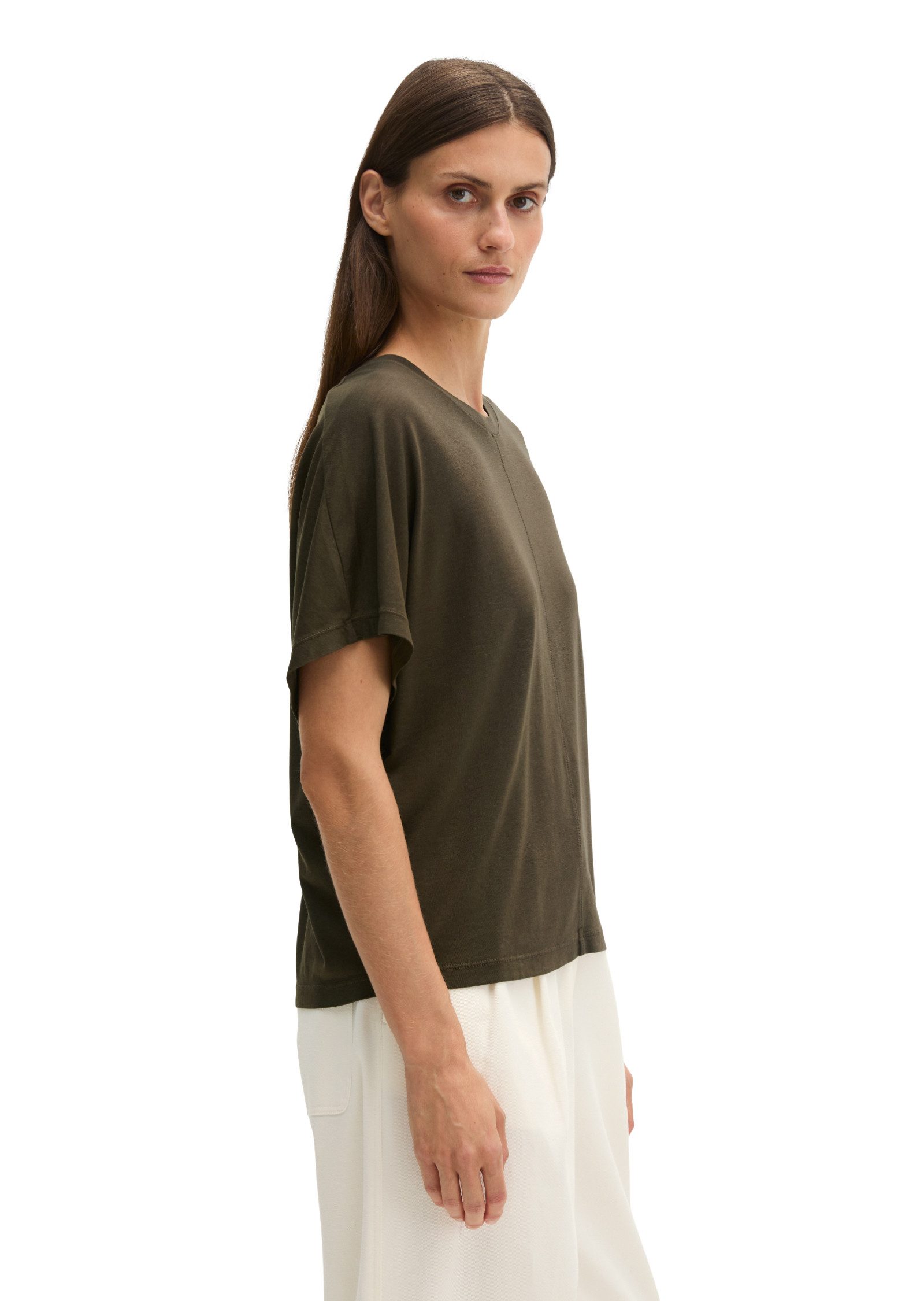 Marc O'Polo T-Shirt aus fließendem Lyocell-Baumwolle-Mix – Bild 2 von 5