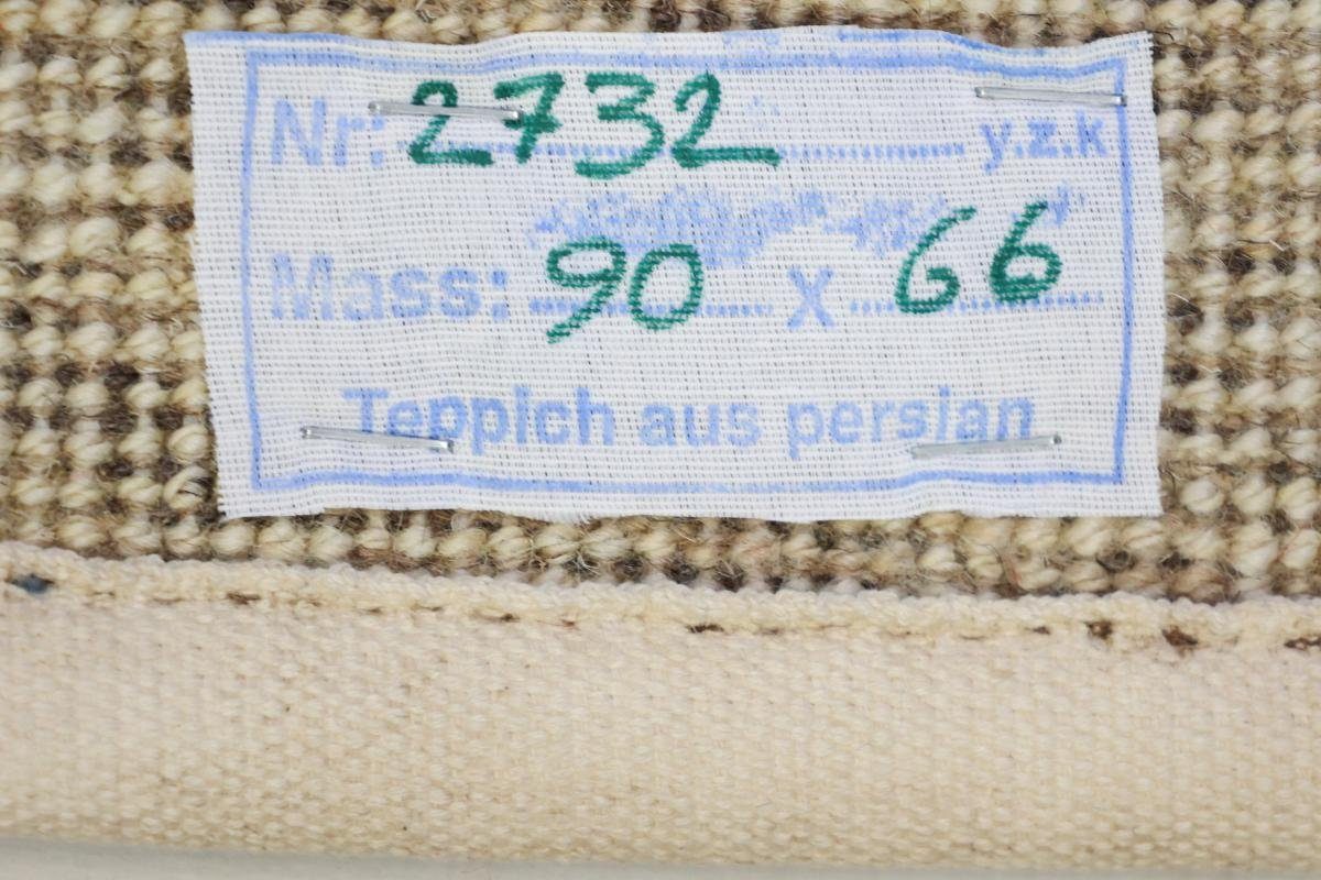 67x89 mm Orientteppich Trading, rechteckig, Nain Höhe: Loribaft Handgeknüpfter 12 Orientteppich, Perser Moderner Gabbeh