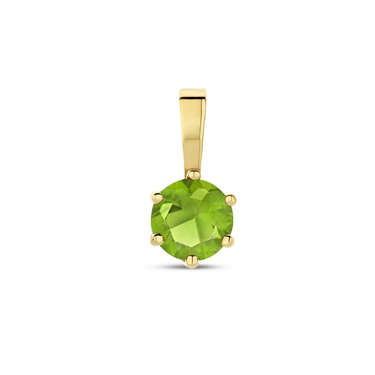NICEANDnoble Kettenanhänger 585er Gelbgold Kettenanhänger synthetischer Peridot