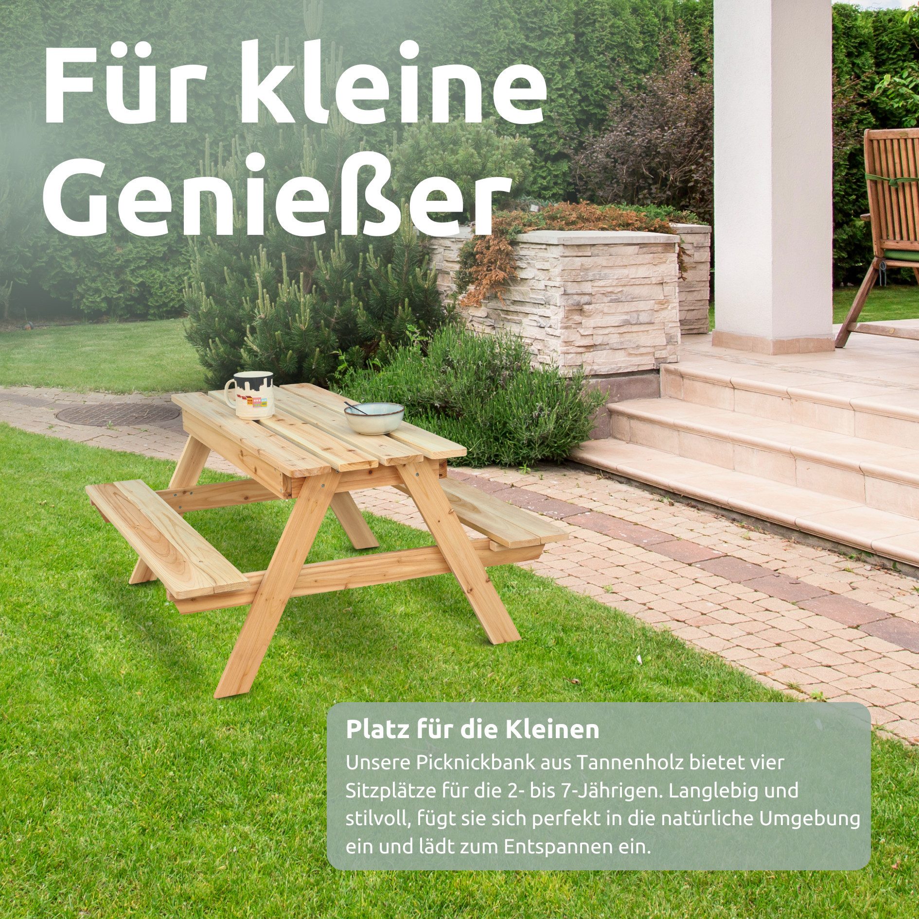 holz4home® Gartenbank Picknickbank Outdoor Sitzgruppe aus günstig online kaufen