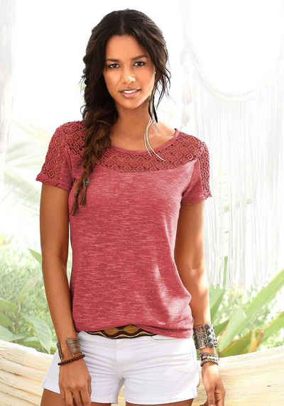 Canyon T-Shirt cherry Print Damenshirt korallrot aktuelle Sommerkollektion