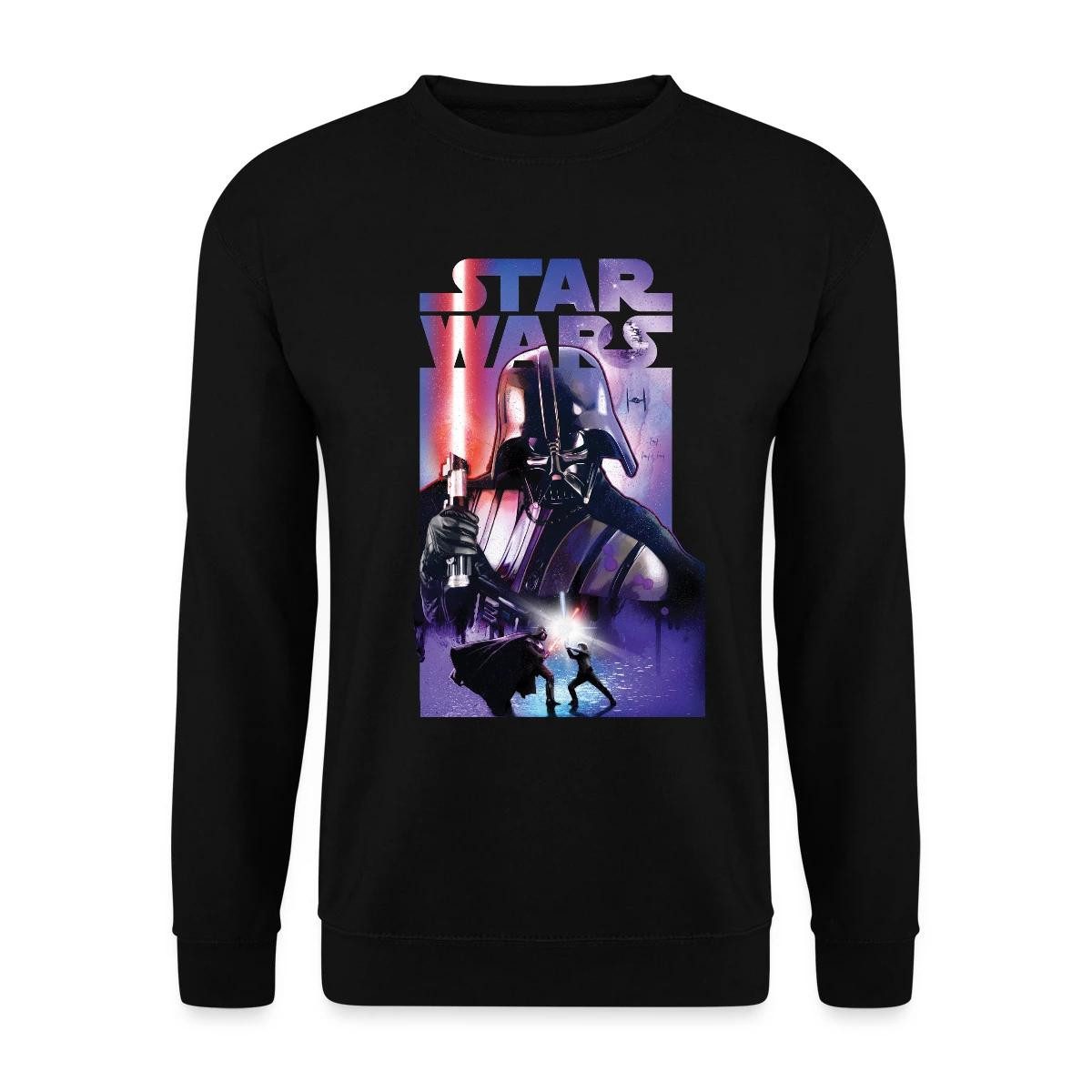 Sweatshirt Star Wars Darth Vader Mit Rotem Lichtschwert Unisex Pullover
