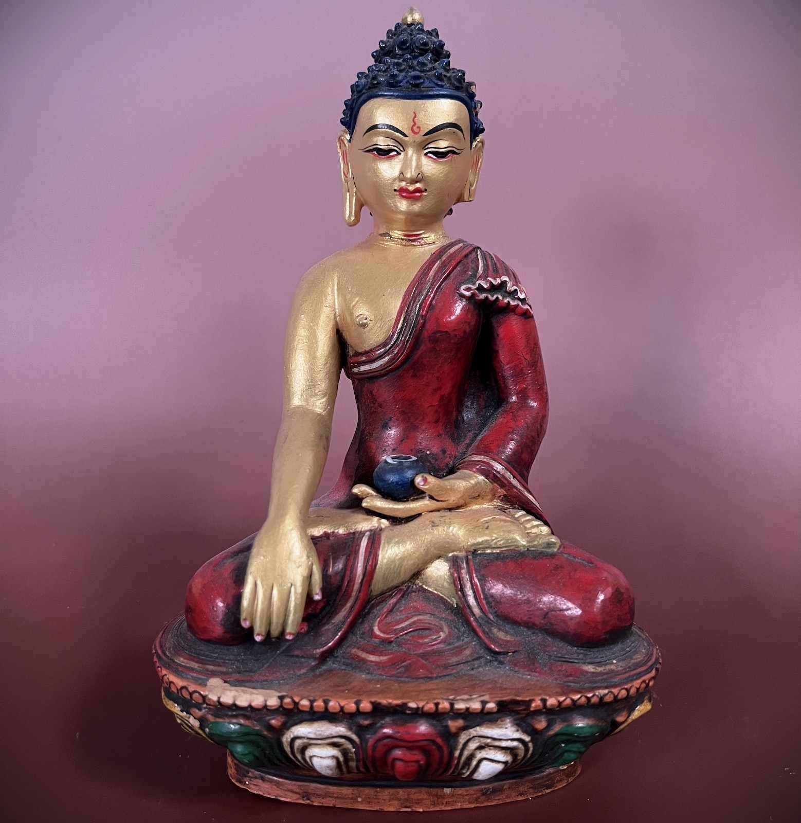 Siddharta Buddha LifeStyle Alte Buddhafigur Gautama Asien Figur Terrakotta