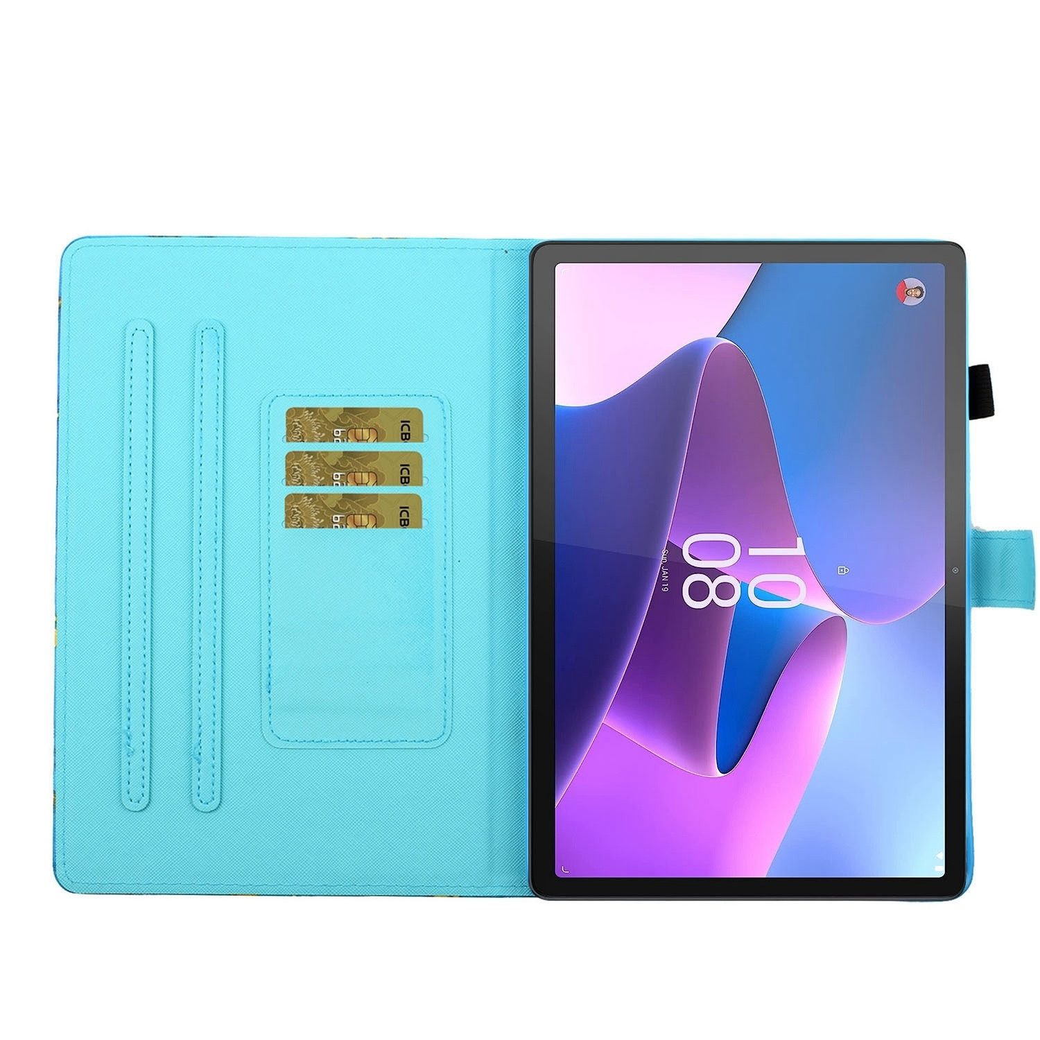 Wigento Tablet-Hülle Für Lenovo Tab M11 Kunstleder Tablet Tasche Hülle Case Etuis Motiv 3