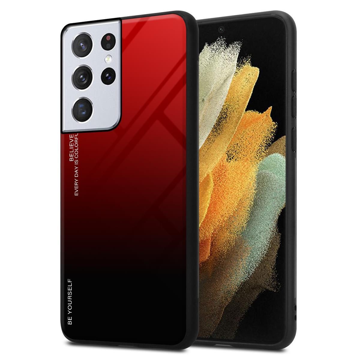 Cadorabo Handyhülle für Samsung Galaxy S21 ULTRA Hülle Samsung Galaxy S21 ULTRA, Robustes Hard Case - Handy Schutzhülle - Hülle - Back Cover Bumper