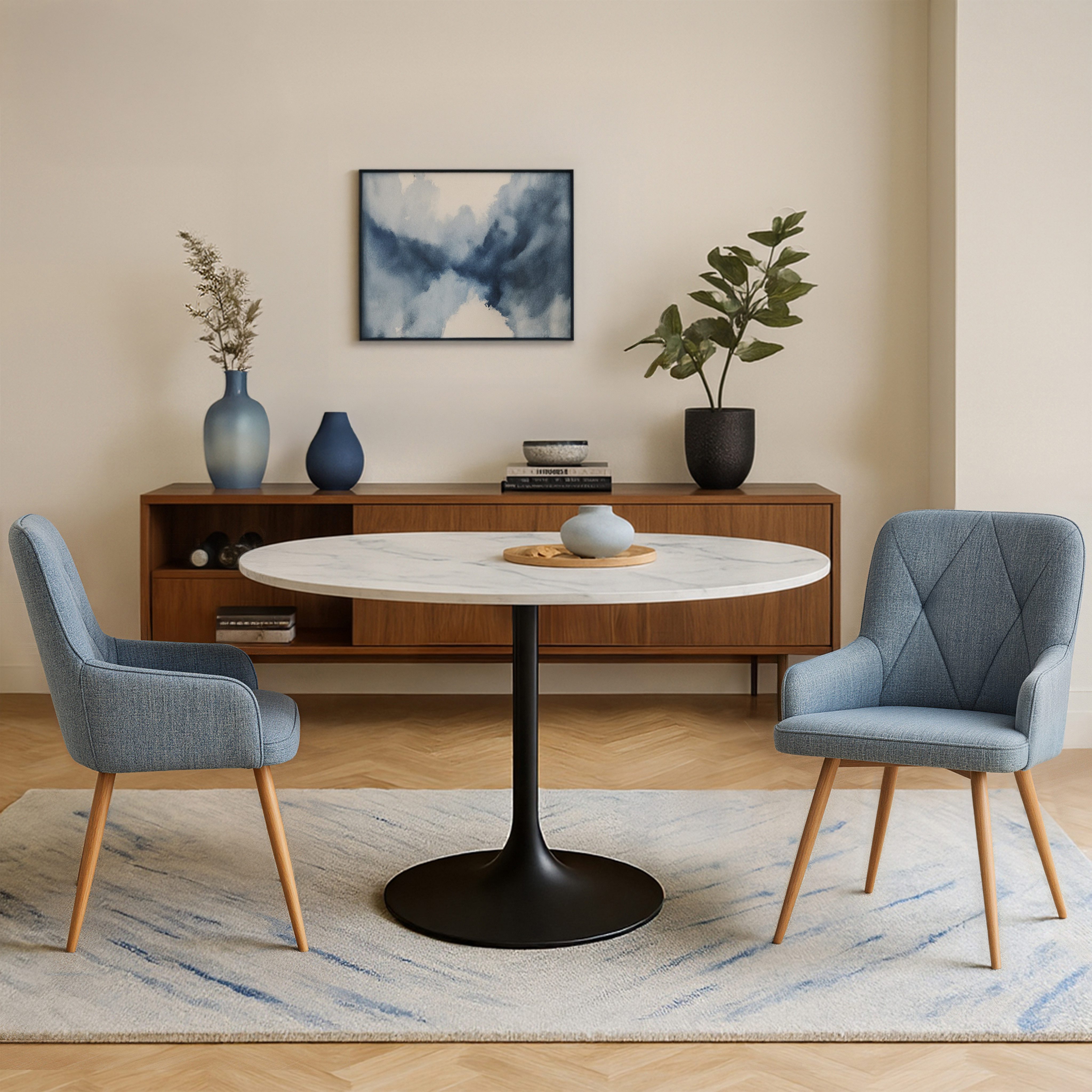 HOMAVO Esszimmerstuhl YZ3 SET 2 Stück mit Armlehnen, gepolstert, in Stoff & günstig online kaufen