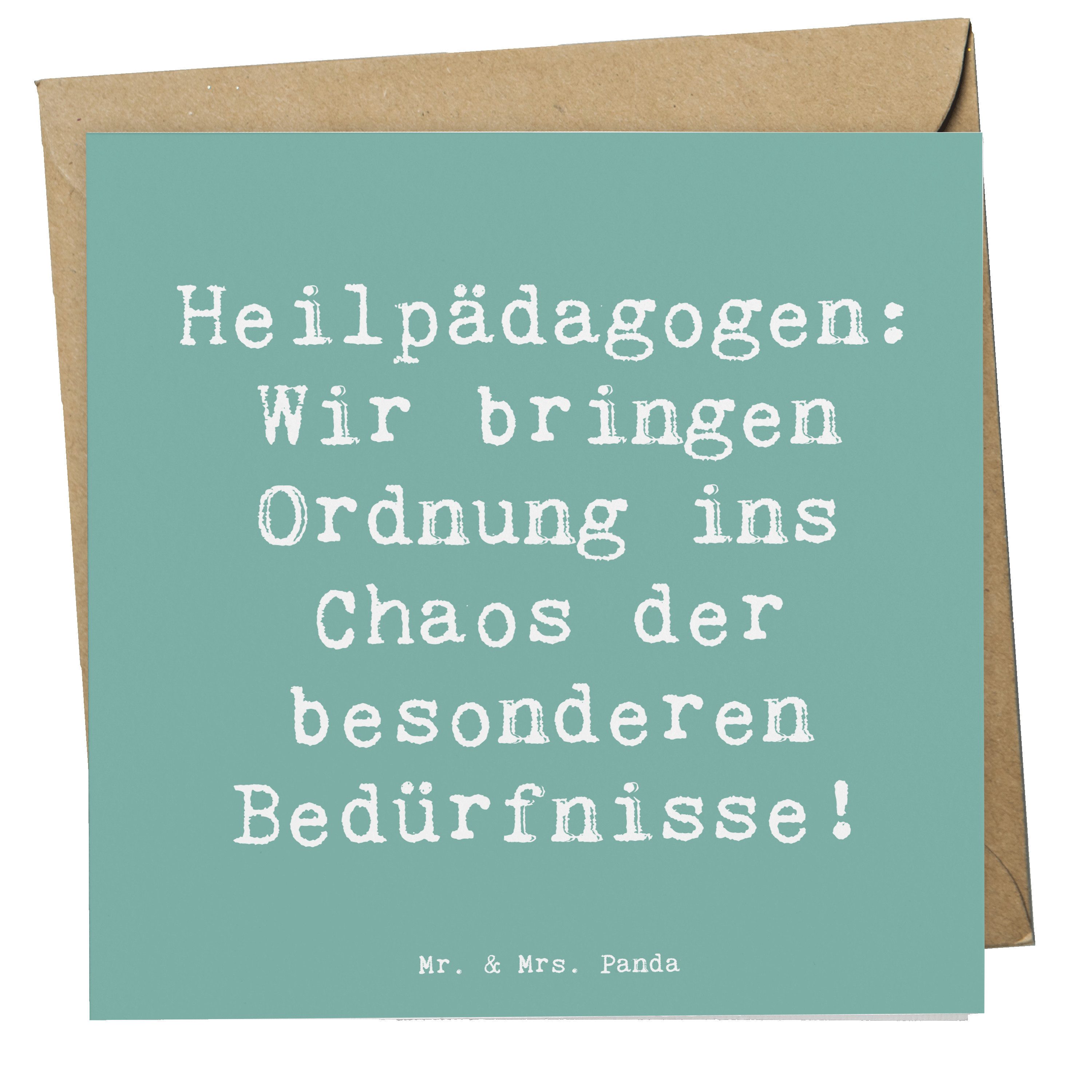 Grußkarte Heilpädagogin Chaosordnung - Meeresbrise - Geschenk, Kreativität, Kli