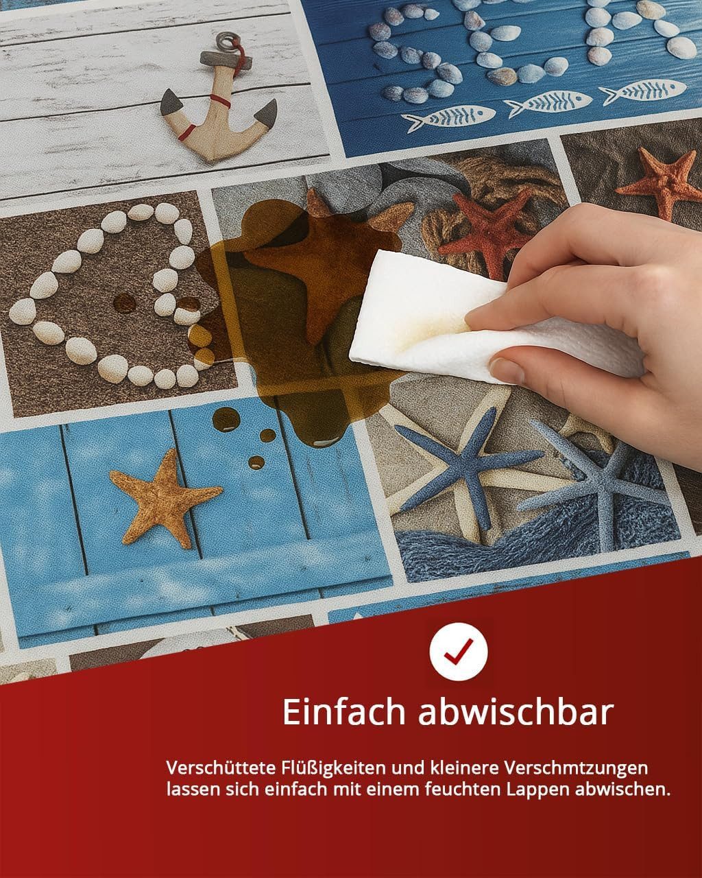 texpot Tischdecke Wachstuch Anker Maritim Meer günstig online kaufen