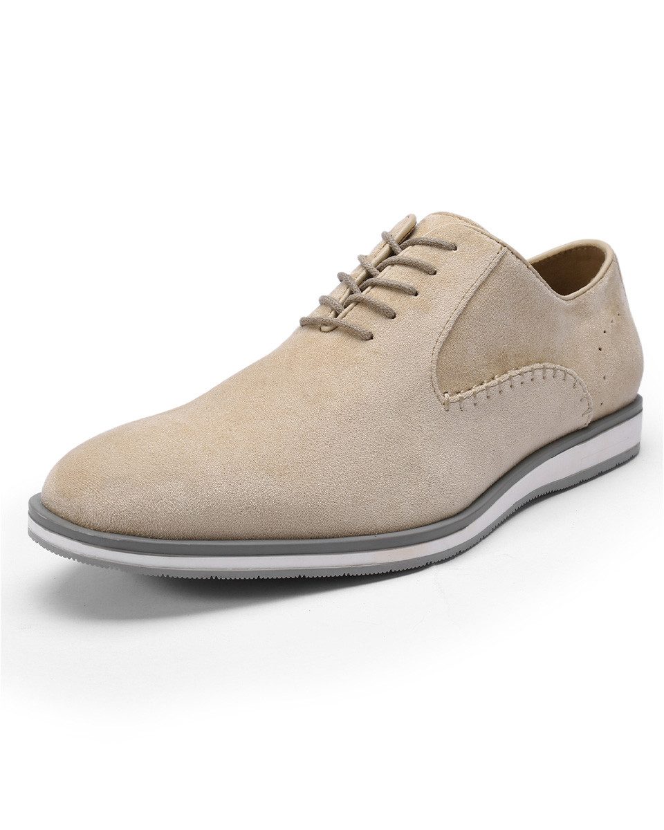 Allthemen Schnürschuh Herren Schnürschuhe aus Oxford-Flockgewebe Business atmungsaktiv