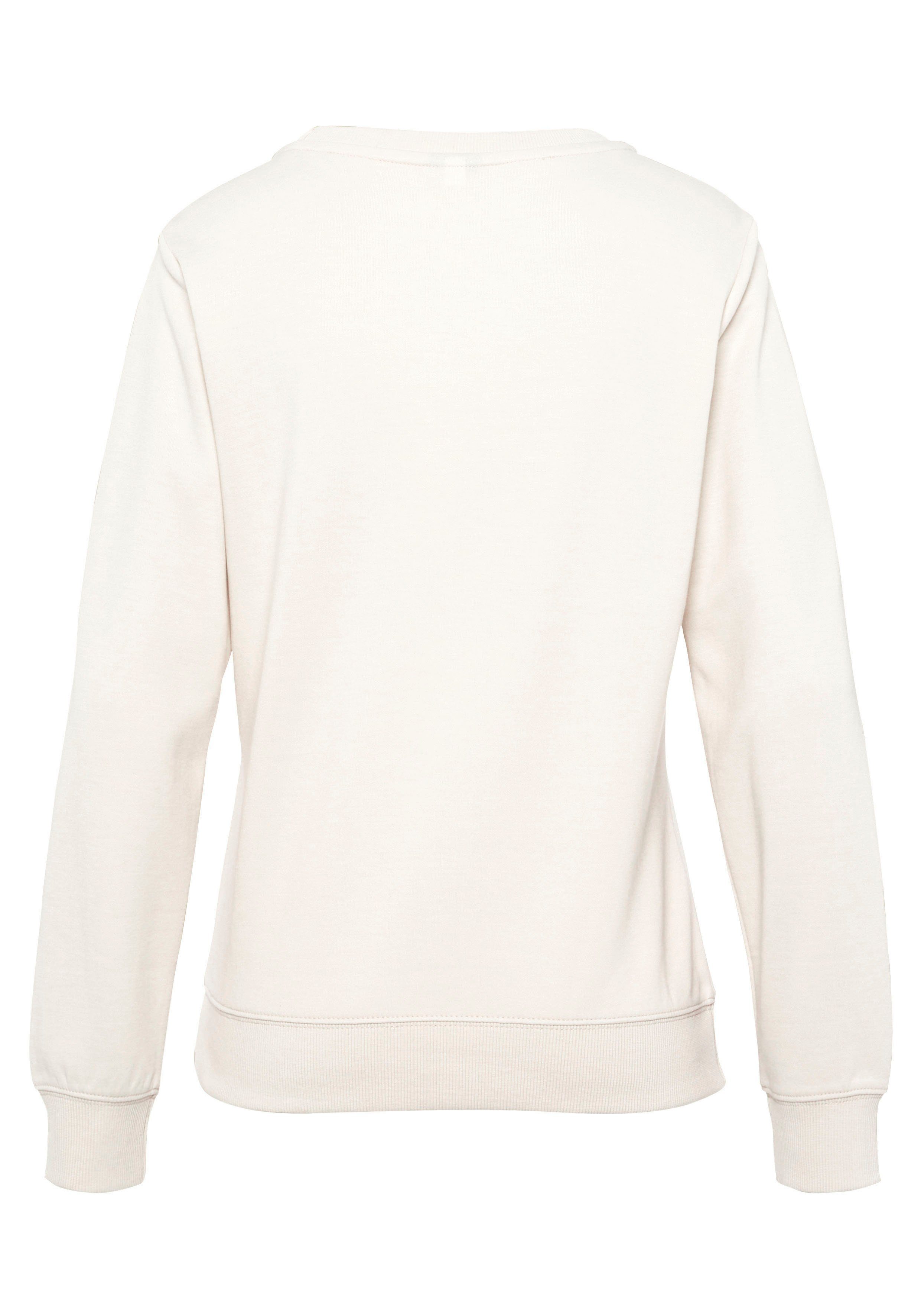 Bench. Loungewear Sweatshirt mit Logodruck und Stickerei, Loungewear