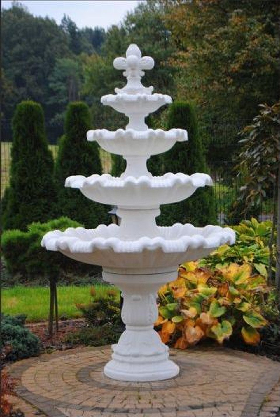 JVmoebel Gartenbrunnen Springbrunnen Garten Teich Steinbrunnen Gartenbrunnen Fontaine Neu, Made in Europa