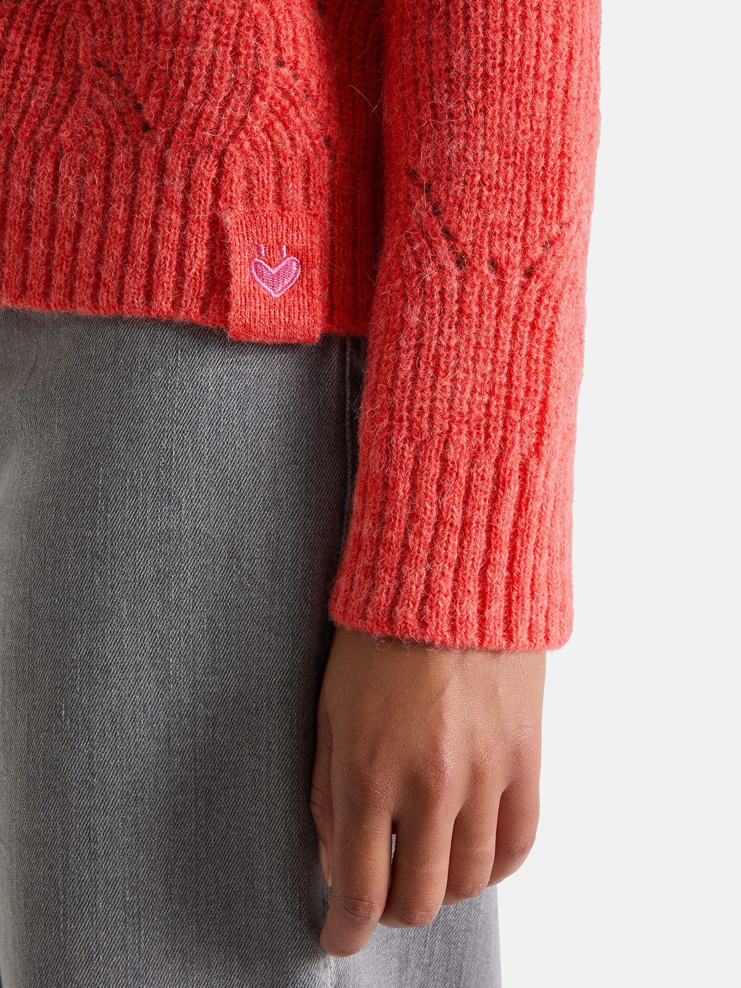Lieblingsstück Strickpullover SölveL mit dezentem Lochmuster, V-Neck