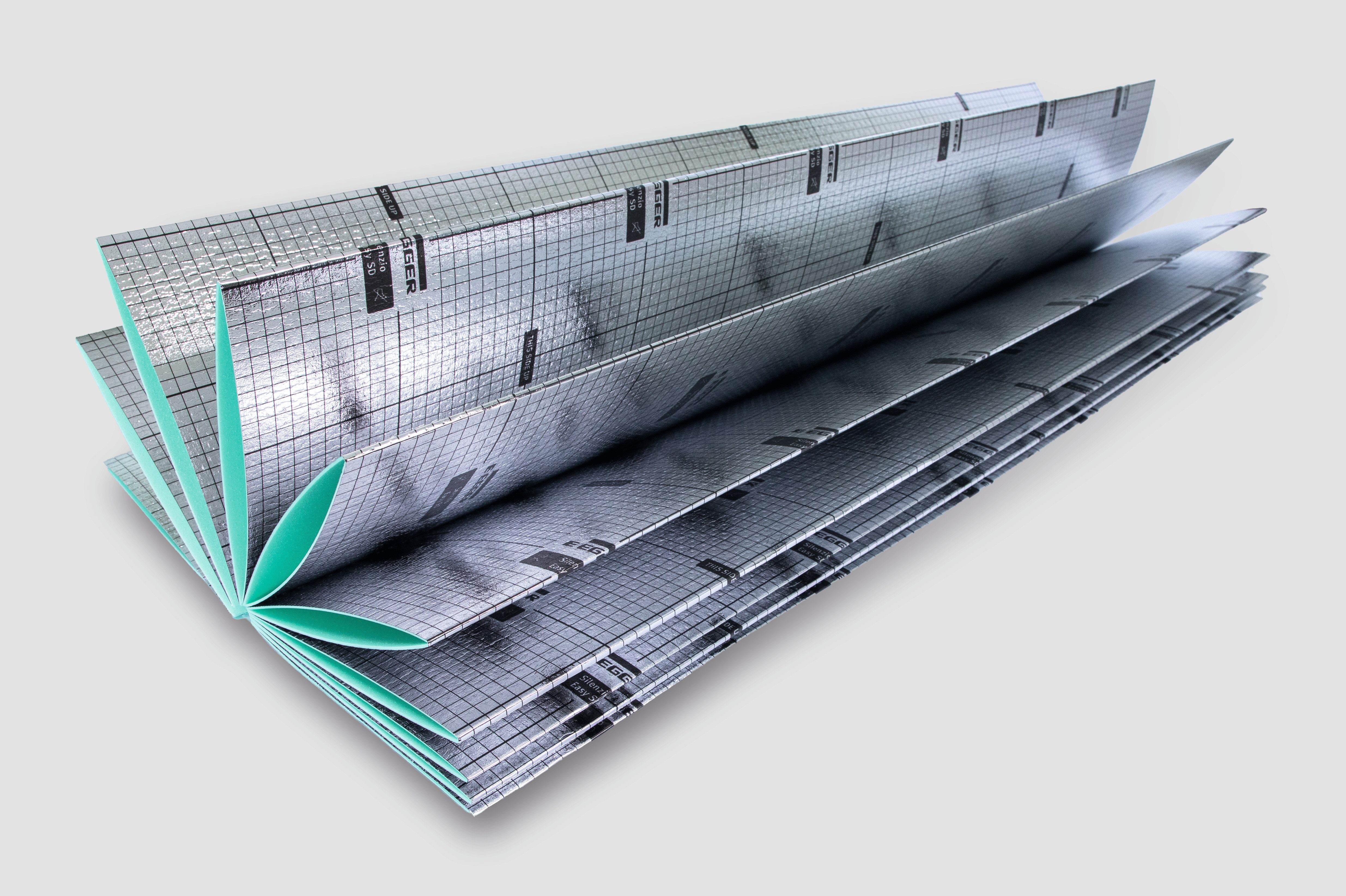 EGGER Trittschalldämmplatte Silenzio Easy Aqua Stop SD 6qm, 2 mm, 6.0 m², (1-St), integrierte Dampfbremse, 6qm