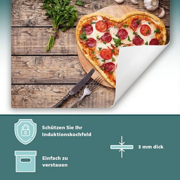 Decorwelt Herd-Abdeckplatte Herdabdeckplatte Kunststoff Aufrollbare Matte Küche Pizza Holz Herd, (30x52, 1 tlg), für alle Herdarten excl. Gasherde