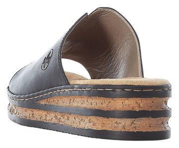 Rieker Pantolette, Plateau, Sommerschuh, Schlappen in klassischer Optik