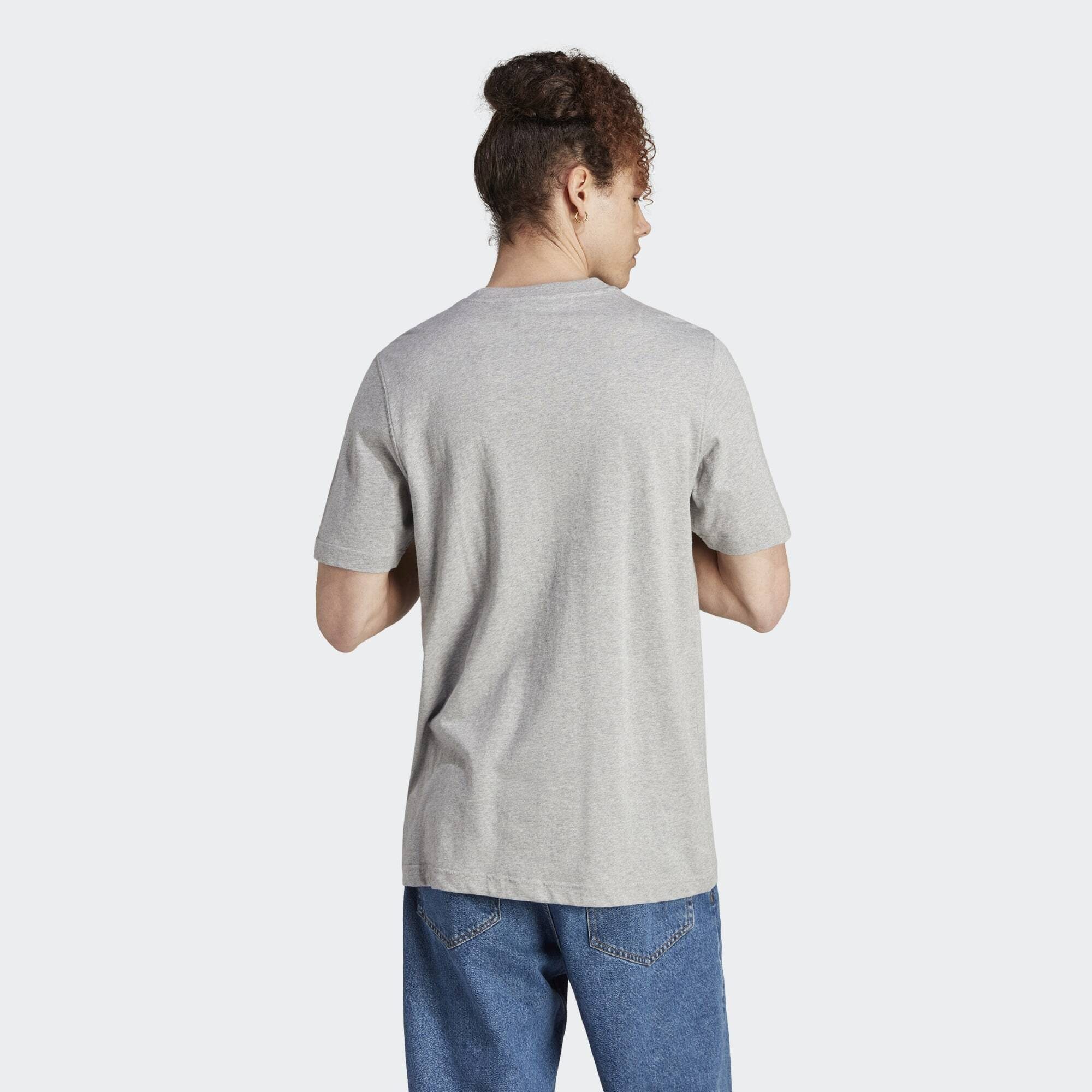 T-Shirt Heather TREFOIL / Medium ADICOLOR Originals Grey CLASSICS adidas White T-SHIRT