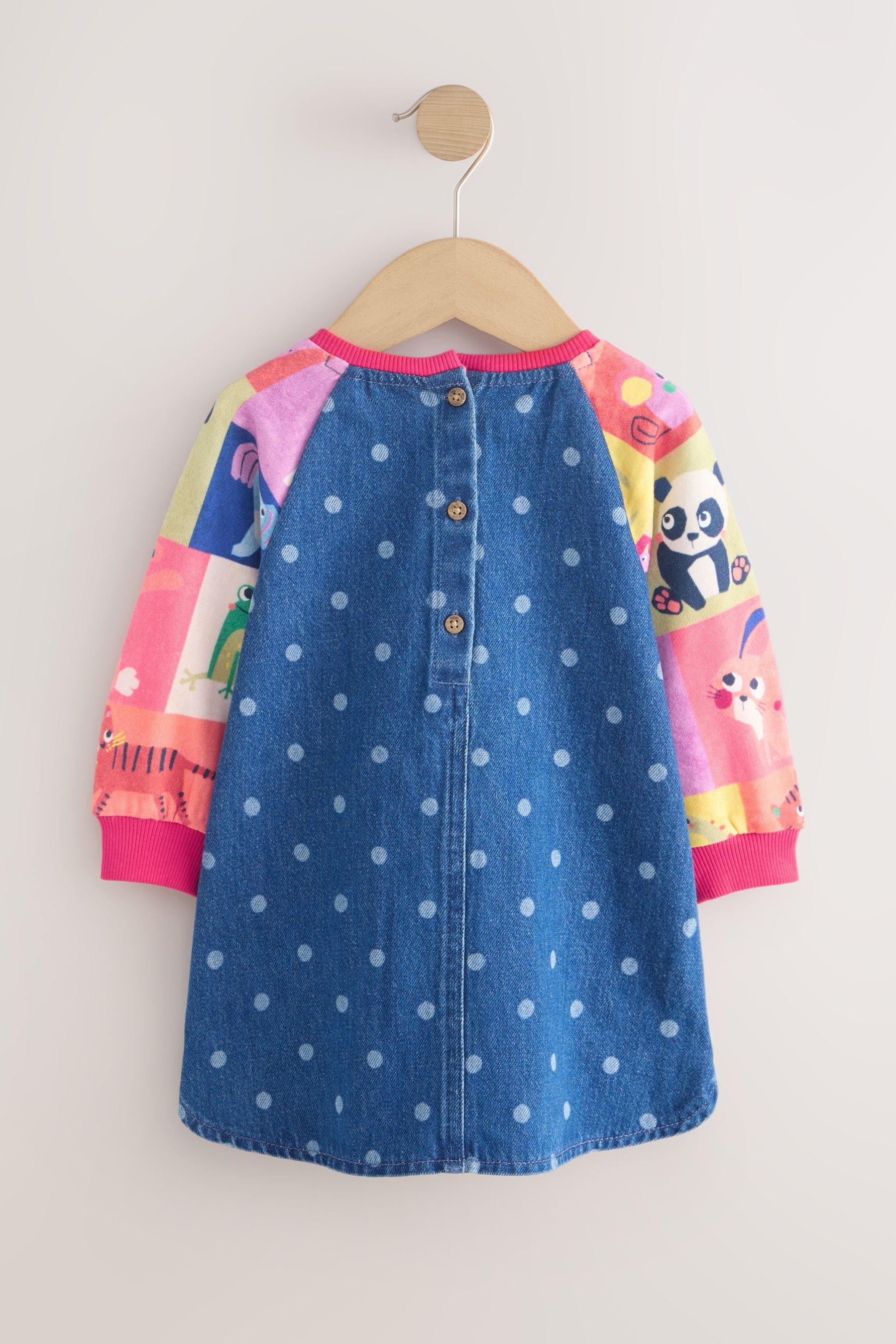Next Jeanskleid Denim-Kleid mit Raglanärmeln (1-tlg)