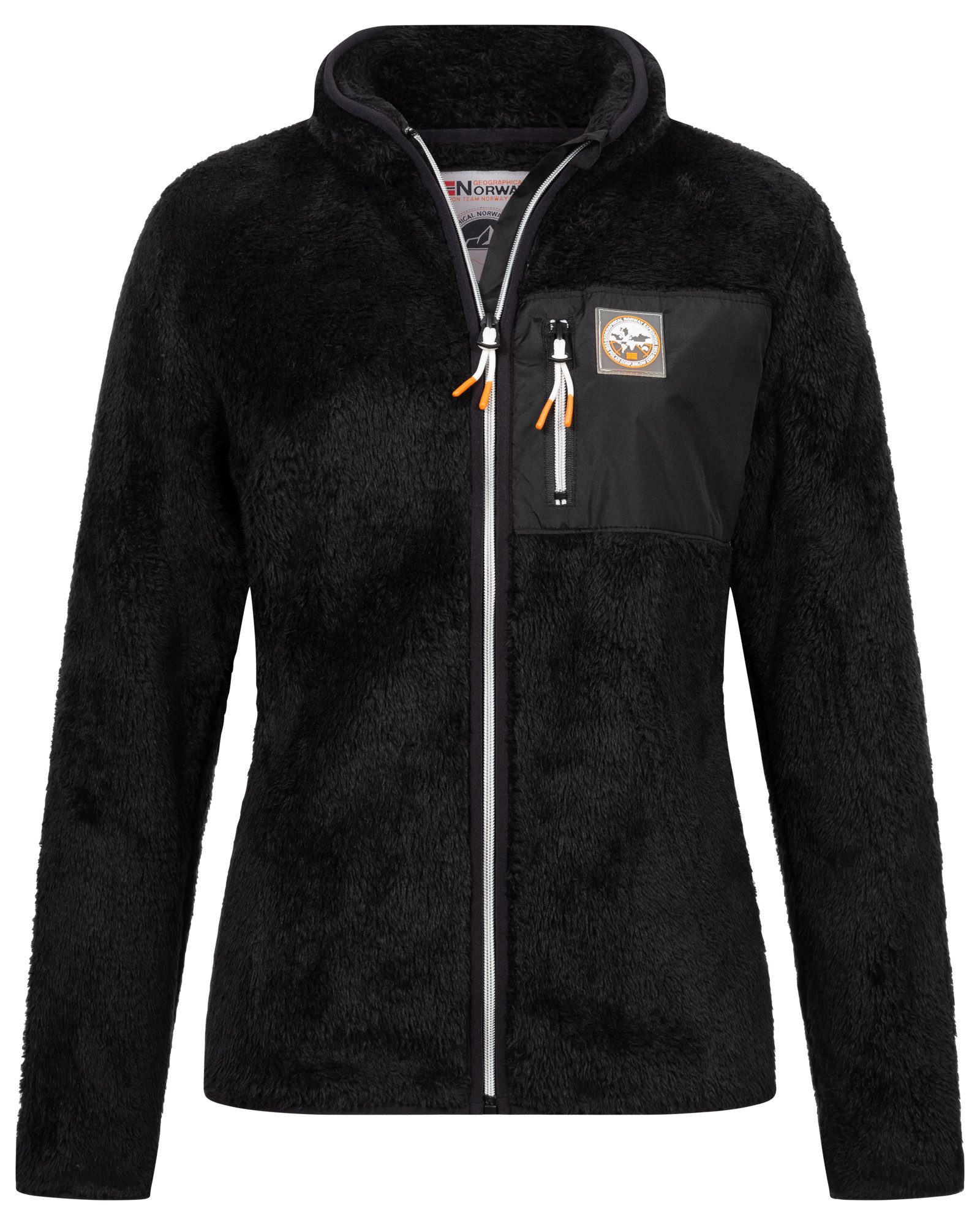 Geographical Norway Fleecejacke Damen Teddy Fleece Jacke Herbst Winter Jacke Sweater Übergangsjacke