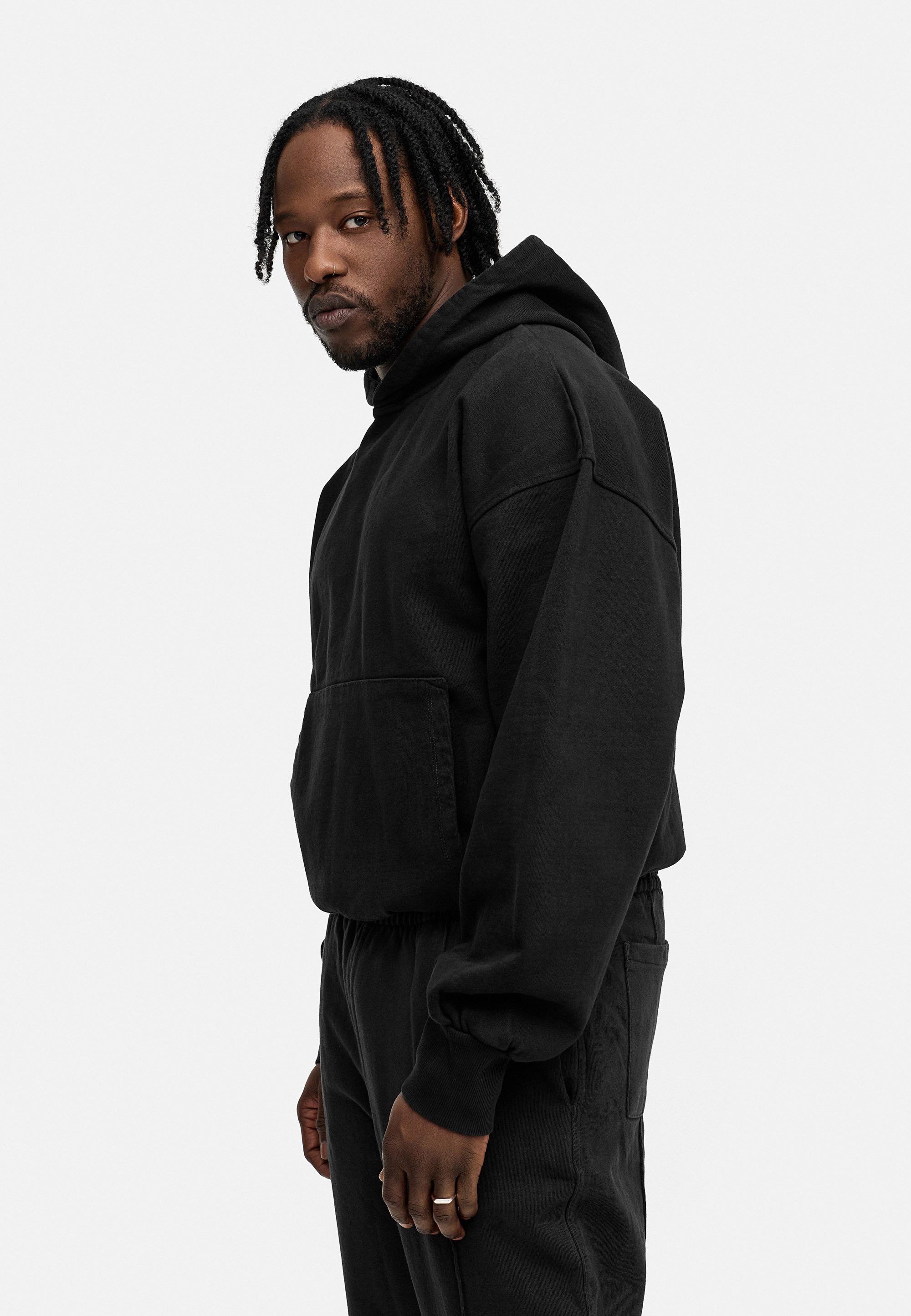 BEHYPE STUDIOS Hoodie IM OVERSIZE BOXY-FIT Herren Cord-less Kapuzenpullover lockeres Kapuzen-Sweatshirt Sweater – Bild 4 von 5